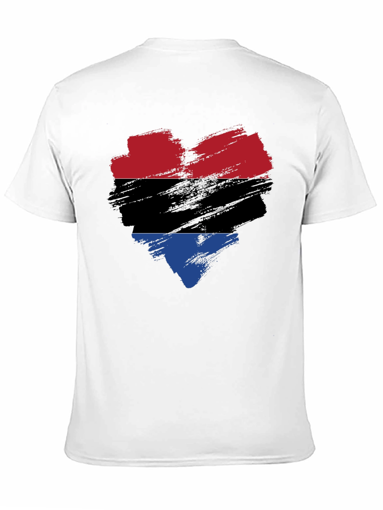Heart Flag T-Shirt - Red Black Blue