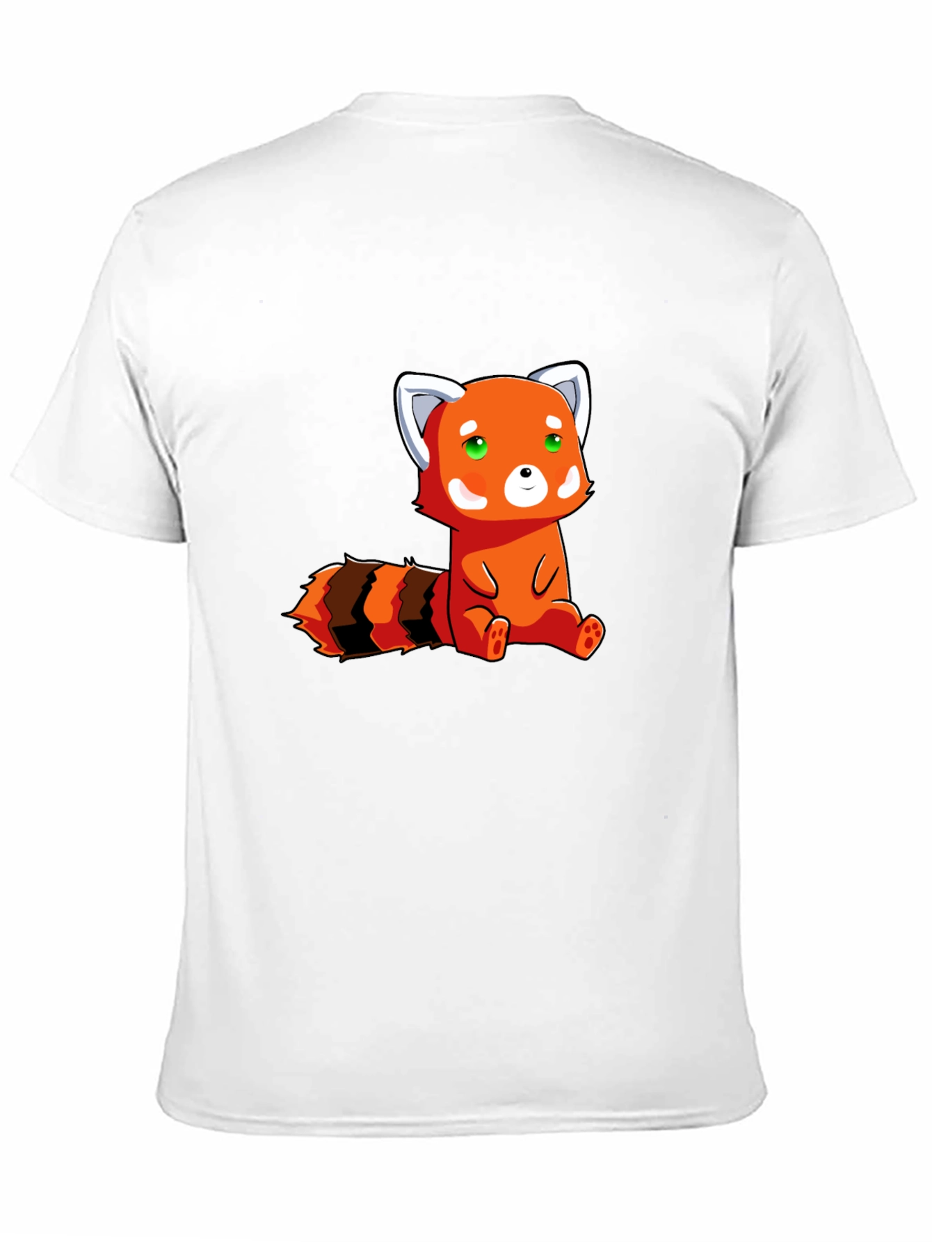 Cute Red Panda Graphic Tee - Black Cotton T-Shirt