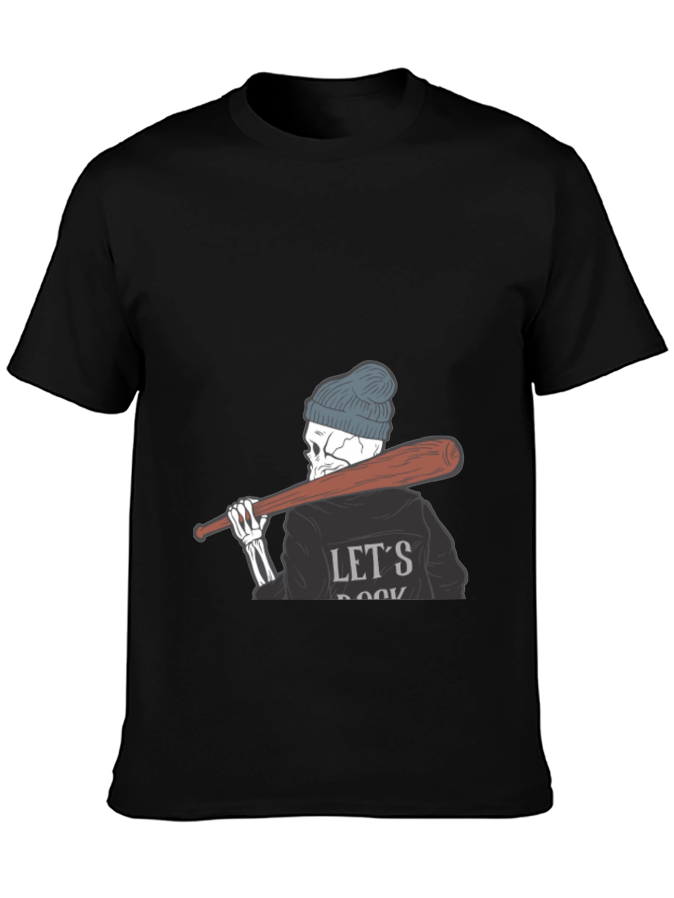 Lets Rock Skeleton Tee - Mens Graphic T-Shirt