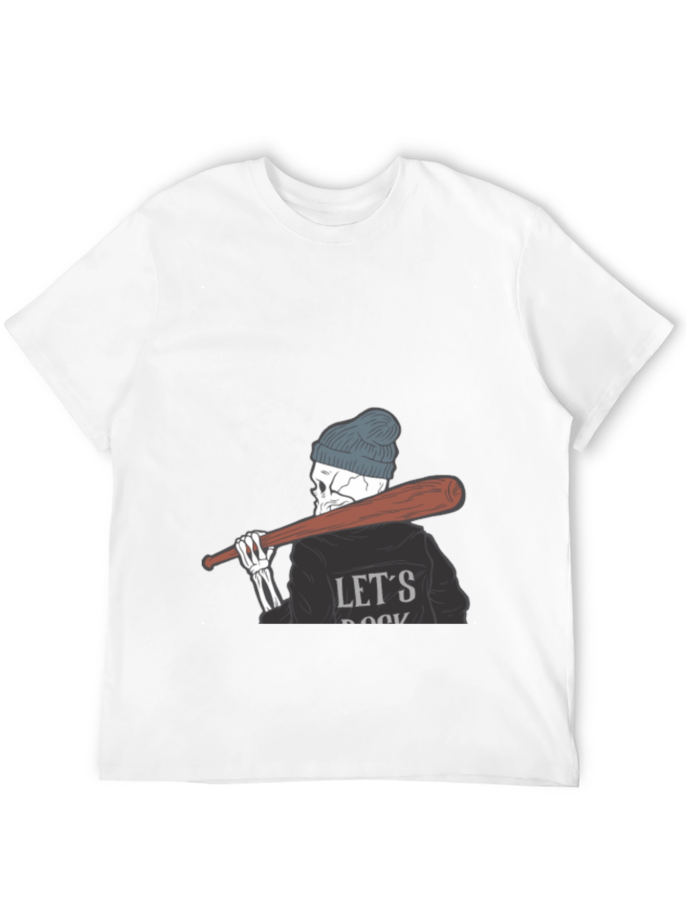 Lets Rock Skeleton Tee - Mens Graphic T-Shirt