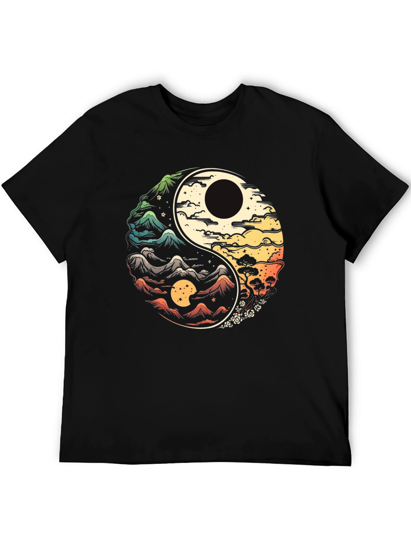Yin Yang Mountains T-Shirt