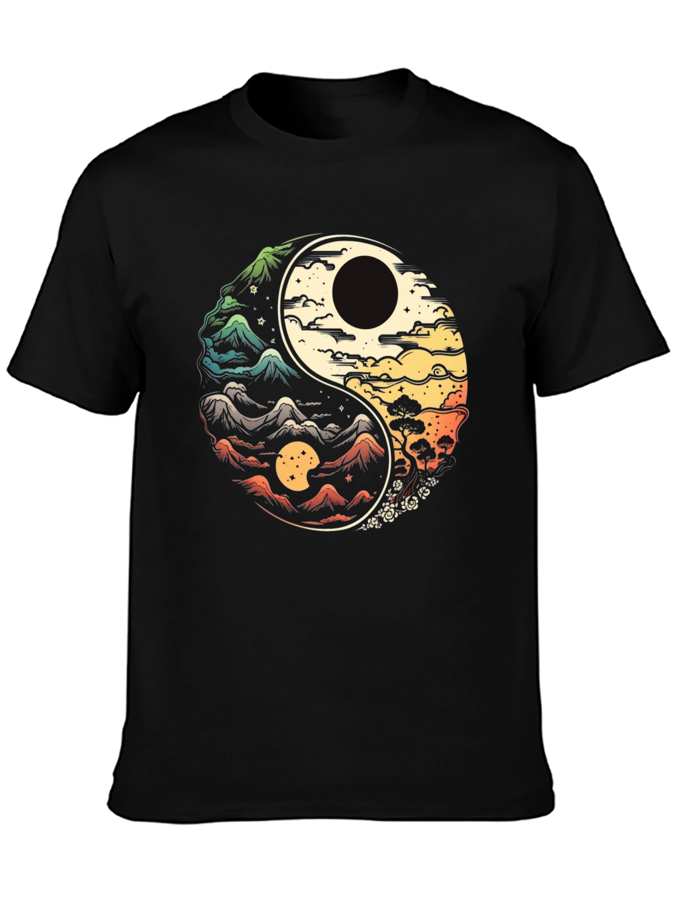 Yin Yang Mountains T-Shirt