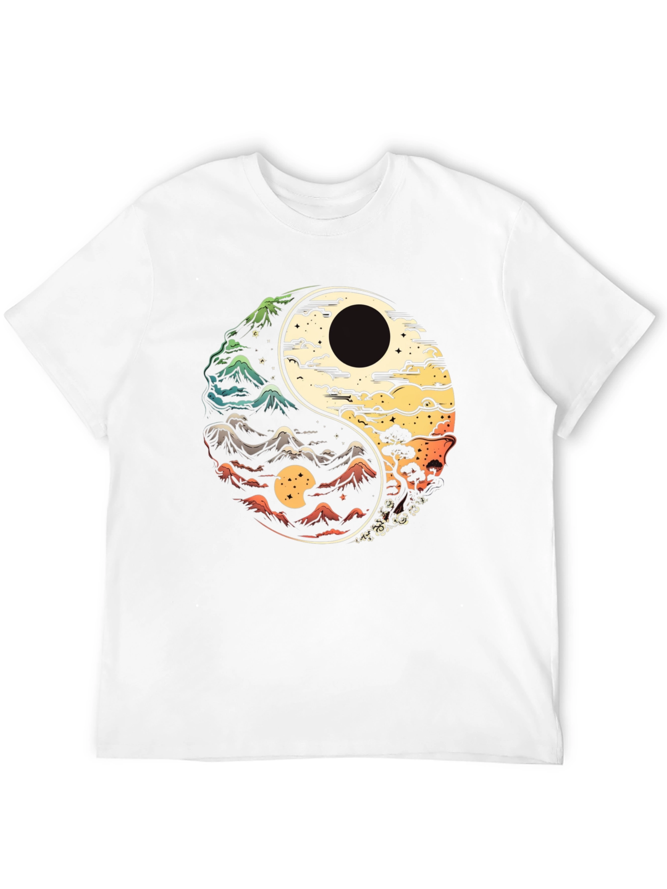 Yin Yang Mountains T-Shirt