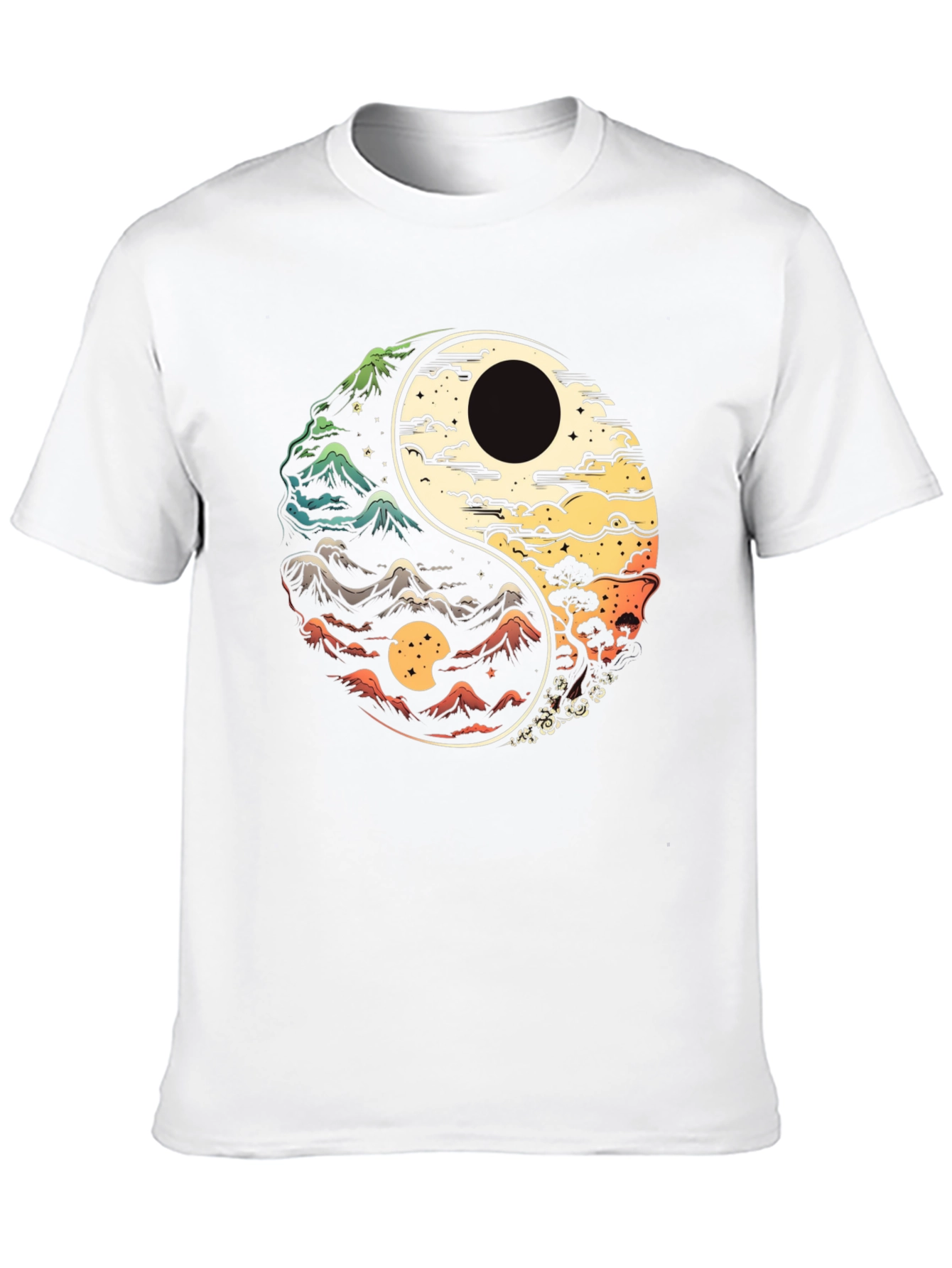 Yin Yang Mountains T-Shirt