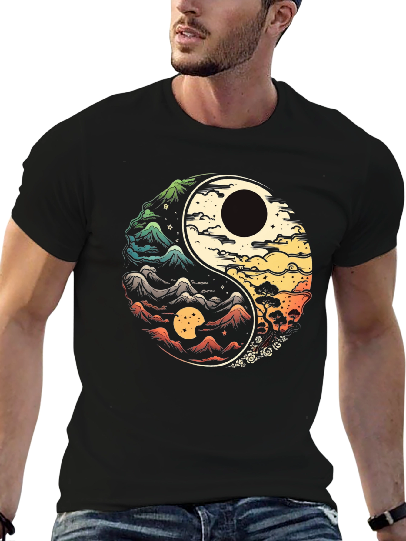 Yin Yang Mountains T-Shirt
