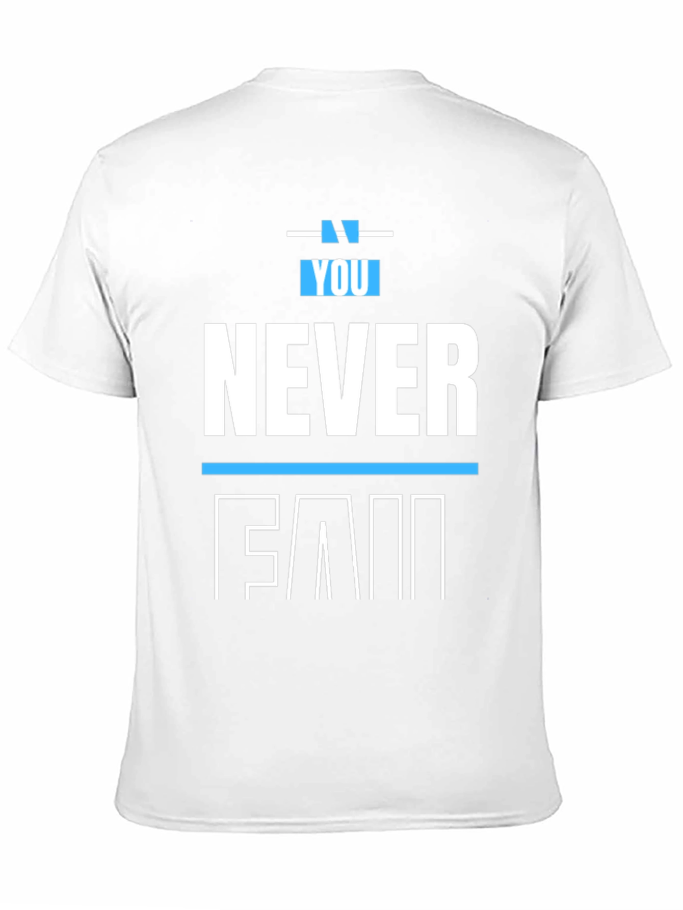 You Never Fail Graphic Print T-Shirt - Black