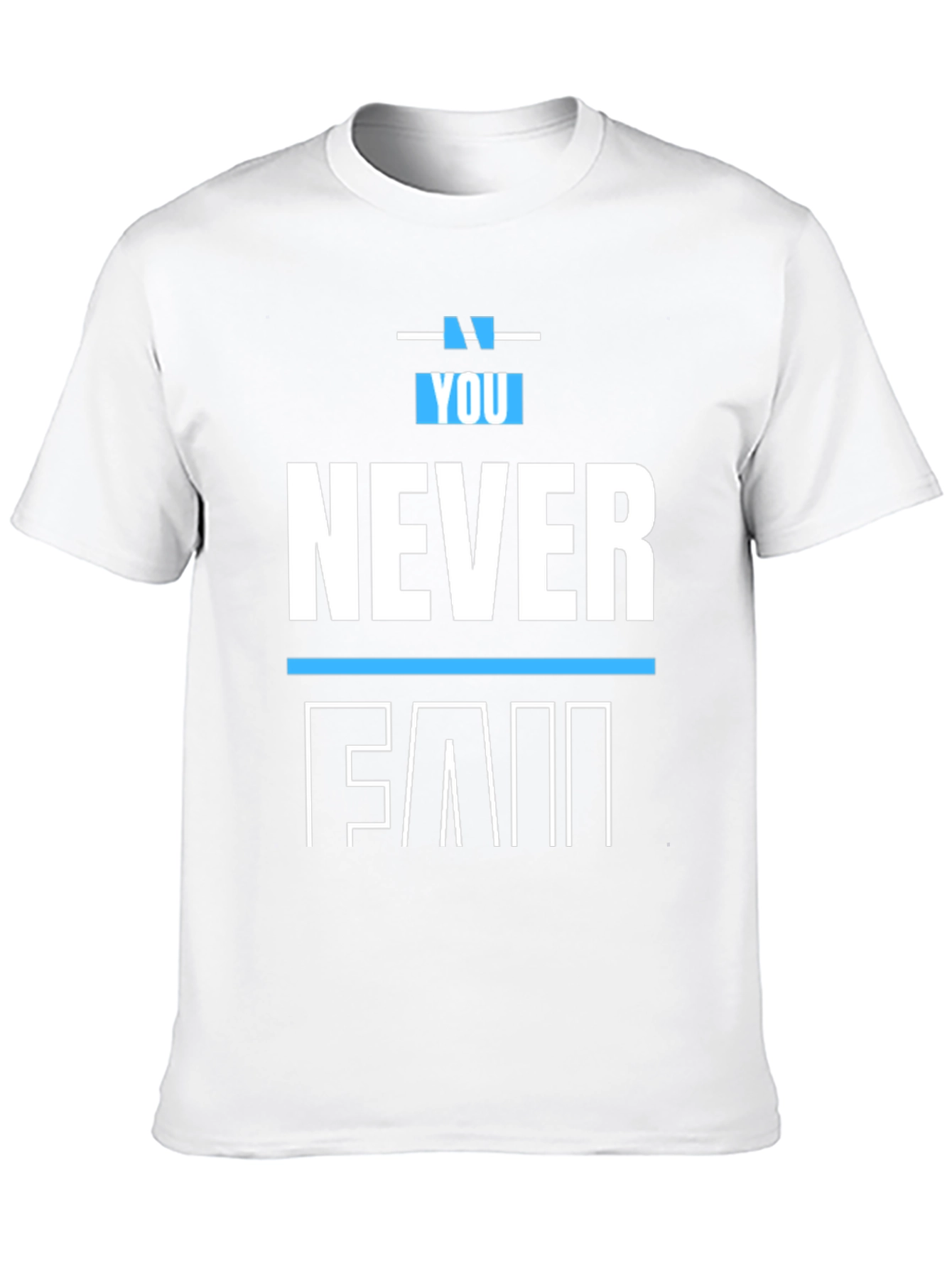 You Never Fail Graphic Print T-Shirt - Black