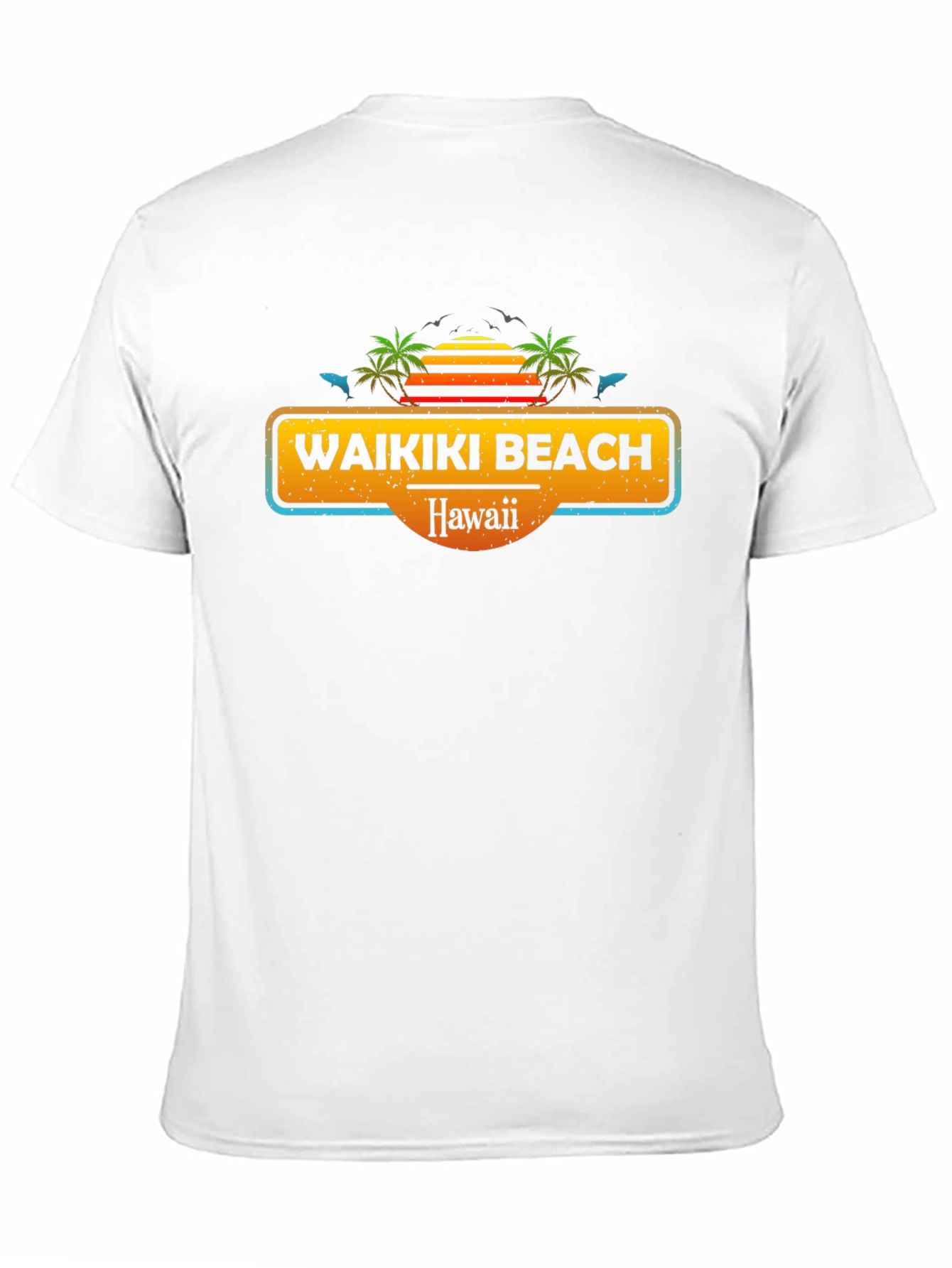 Waikiki Beach Hawaii Graphic T-Shirt
