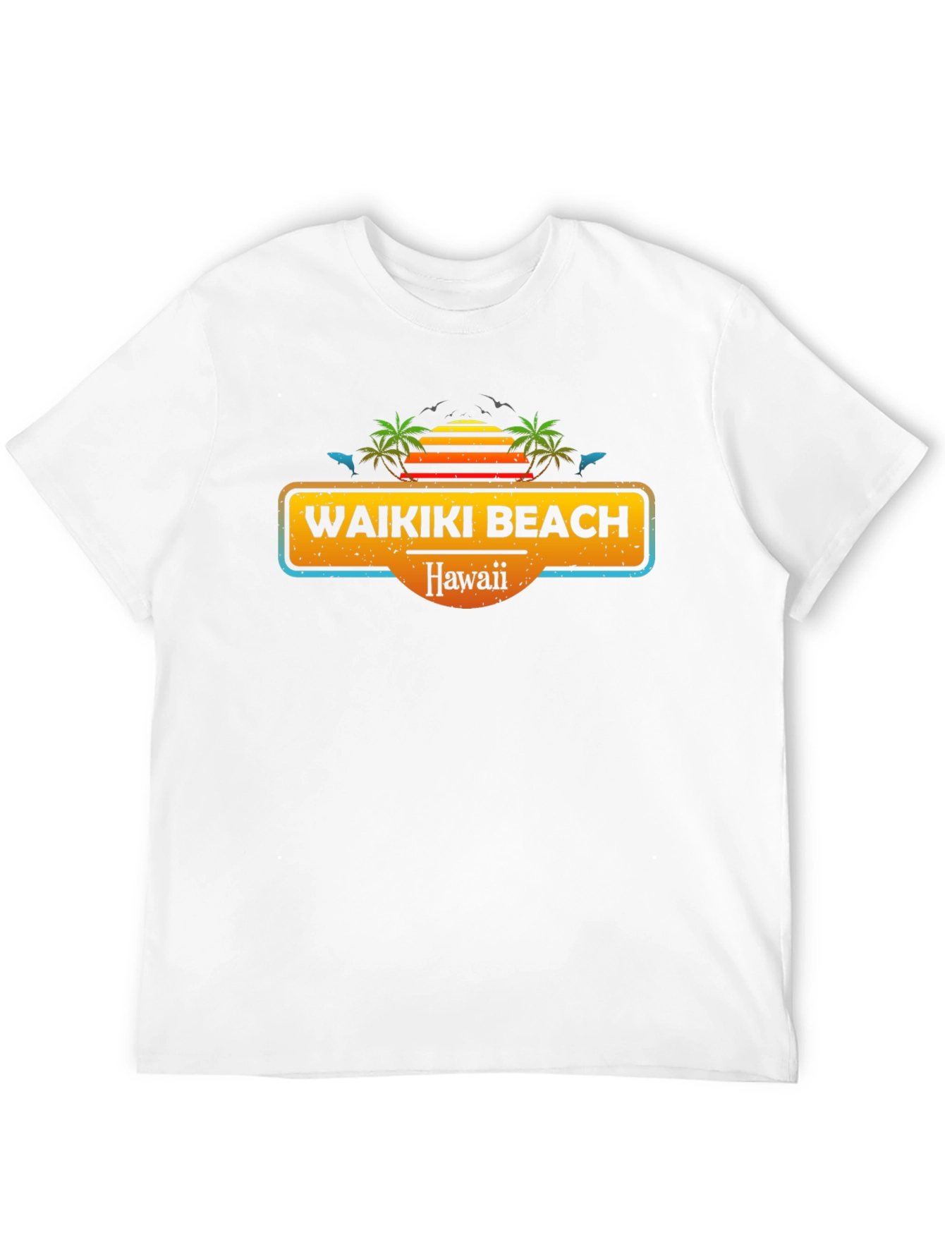 Waikiki Beach Hawaii Graphic T-Shirt
