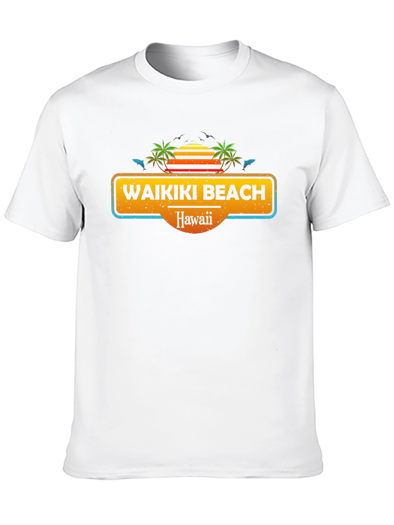 Waikiki Beach Hawaii Graphic T-Shirt