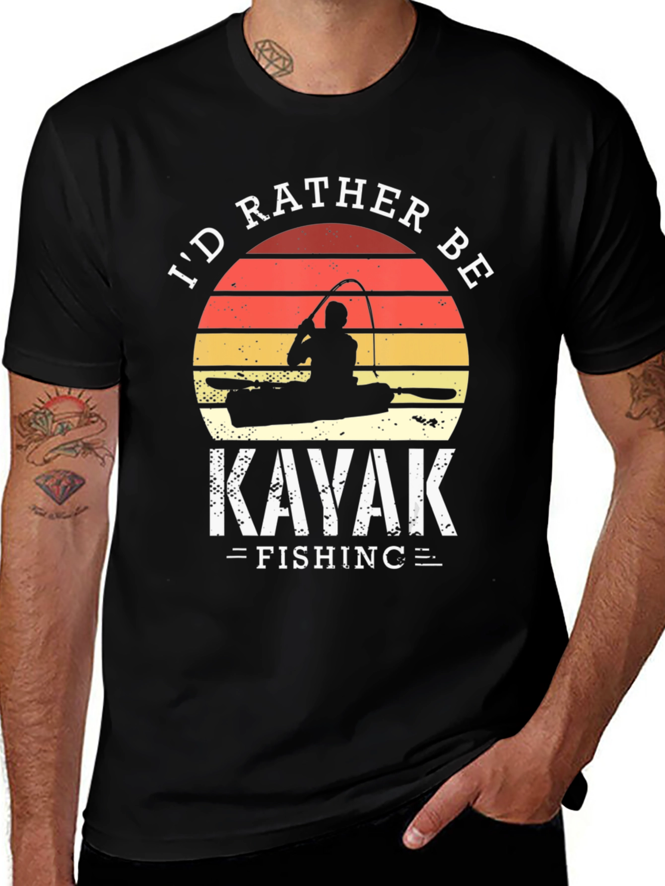 Kayak Fishing T-Shirt - Id Rather Be