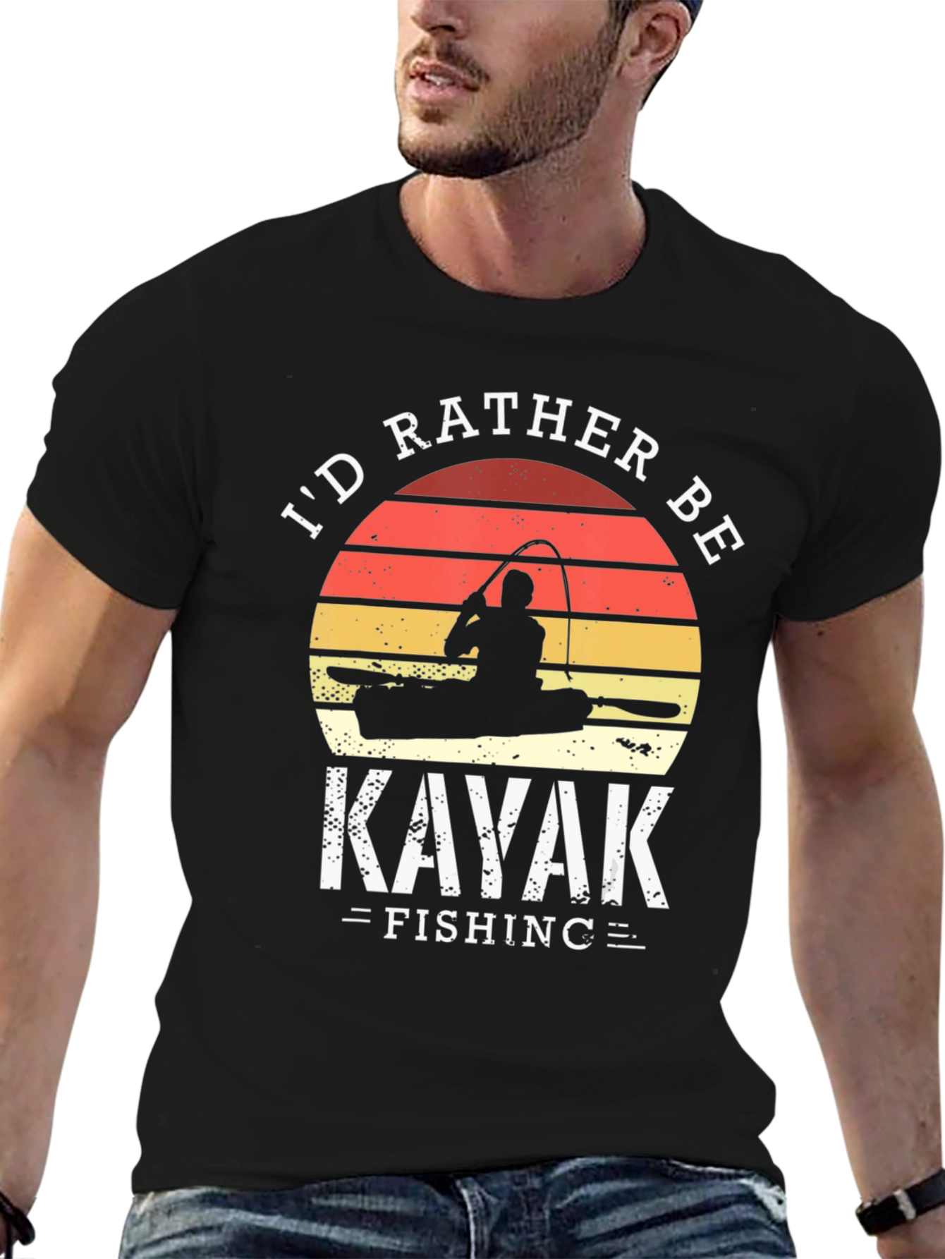 Kayak Fishing T-Shirt - Id Rather Be