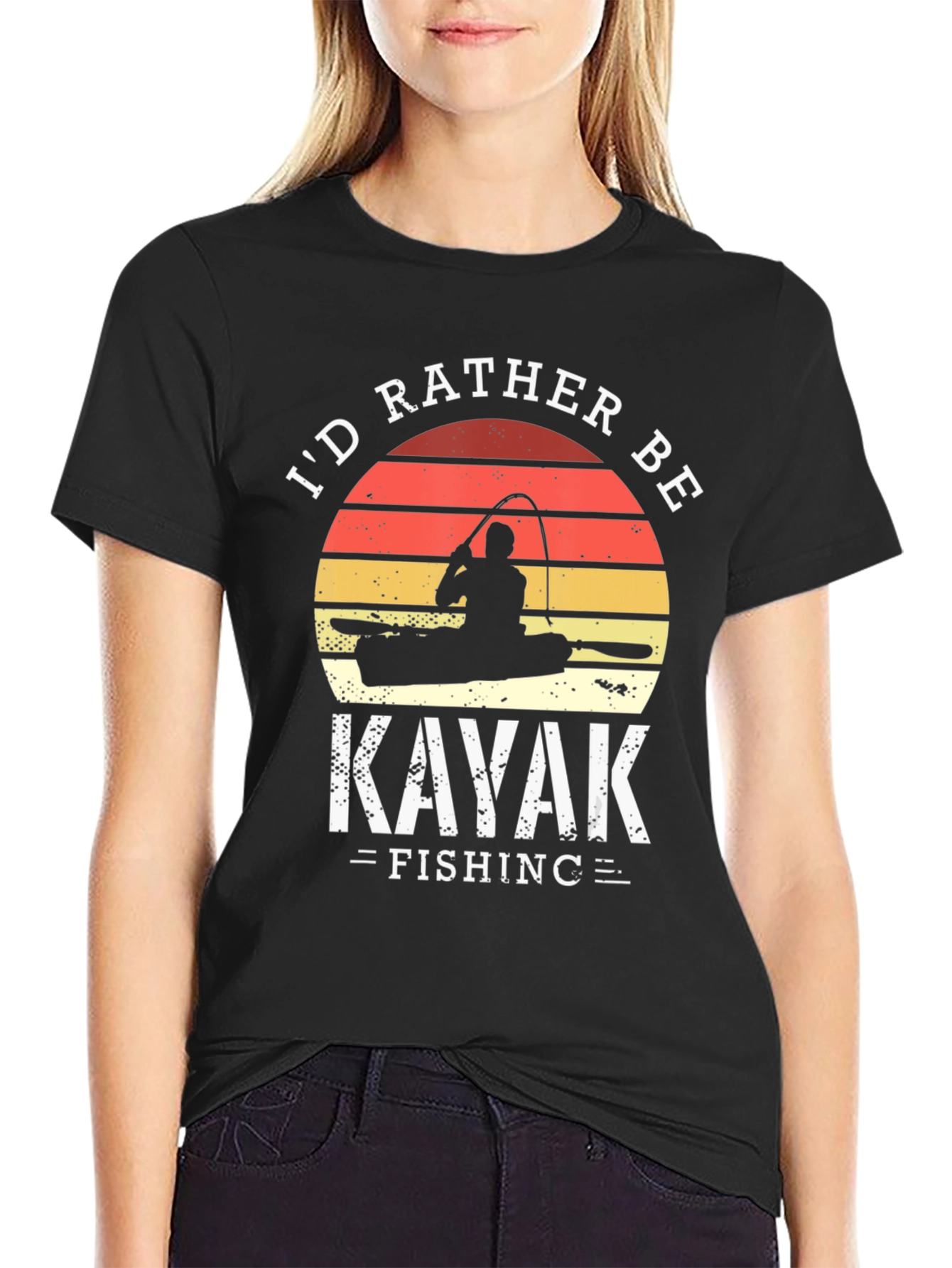 Kayak Fishing T-Shirt - Id Rather Be