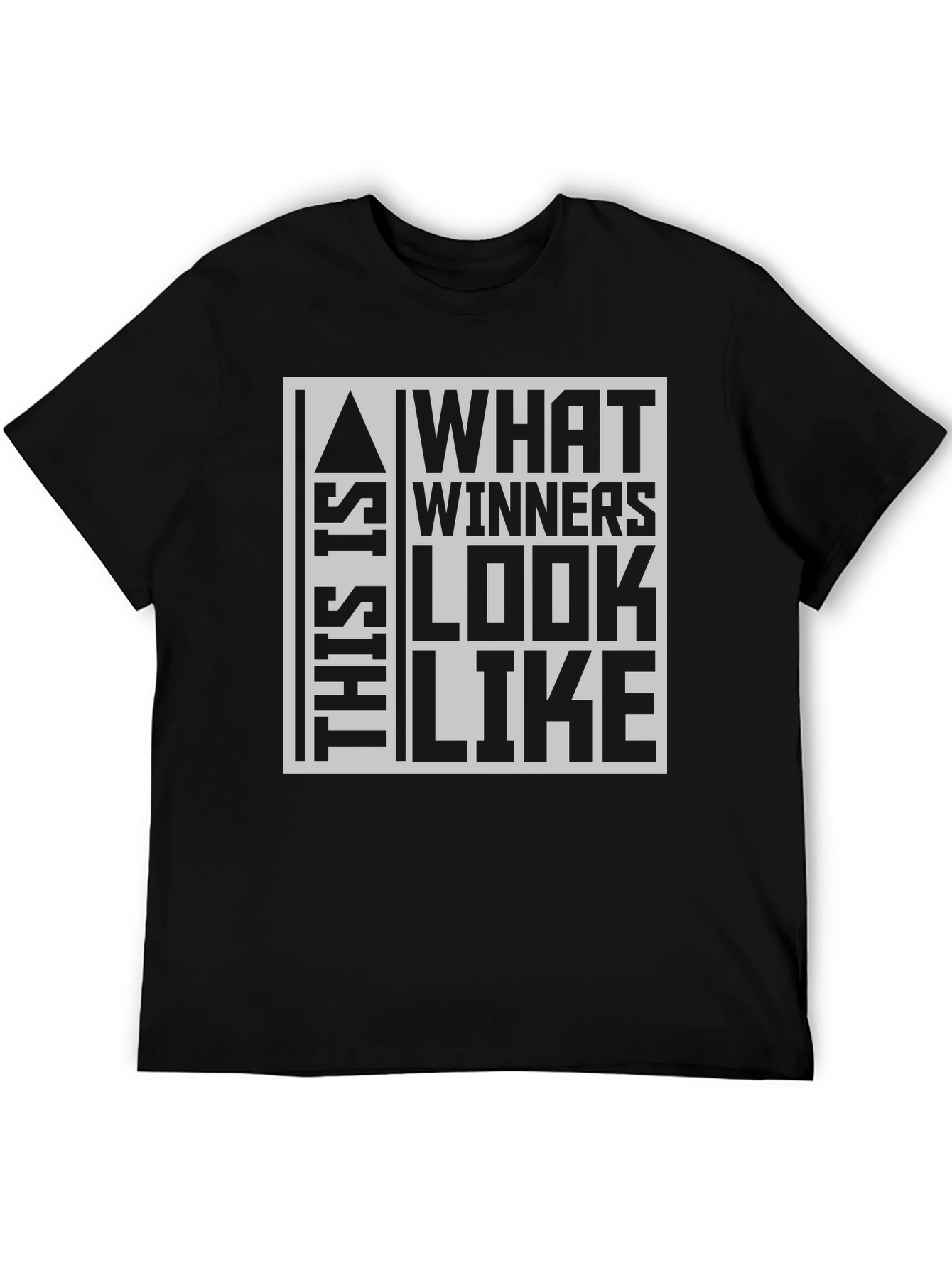 Winners Look Like This Black Graphic Tee