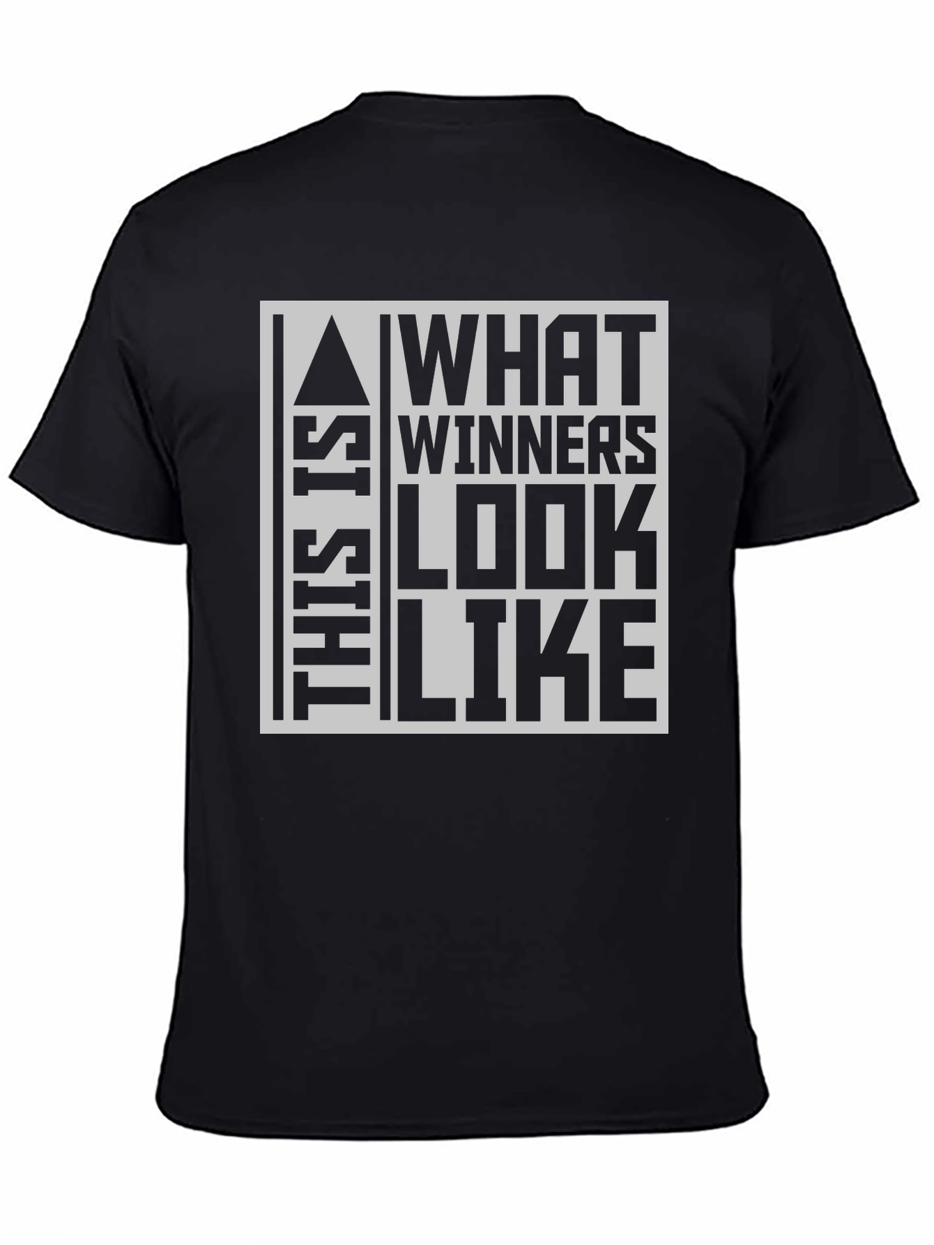 Winners Look Like This Black Graphic Tee