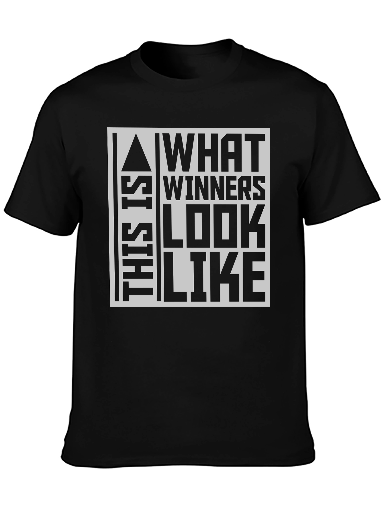 Winners Look Like This Black Graphic Tee