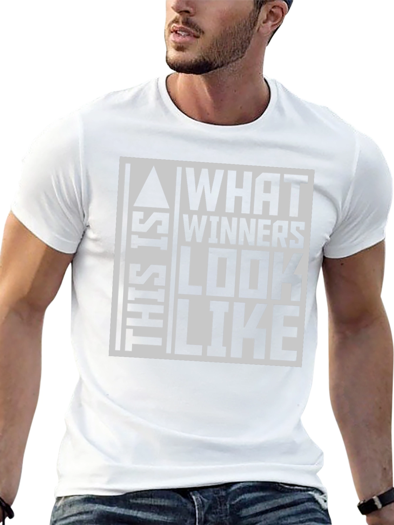 Winners Look Like This Black Graphic Tee