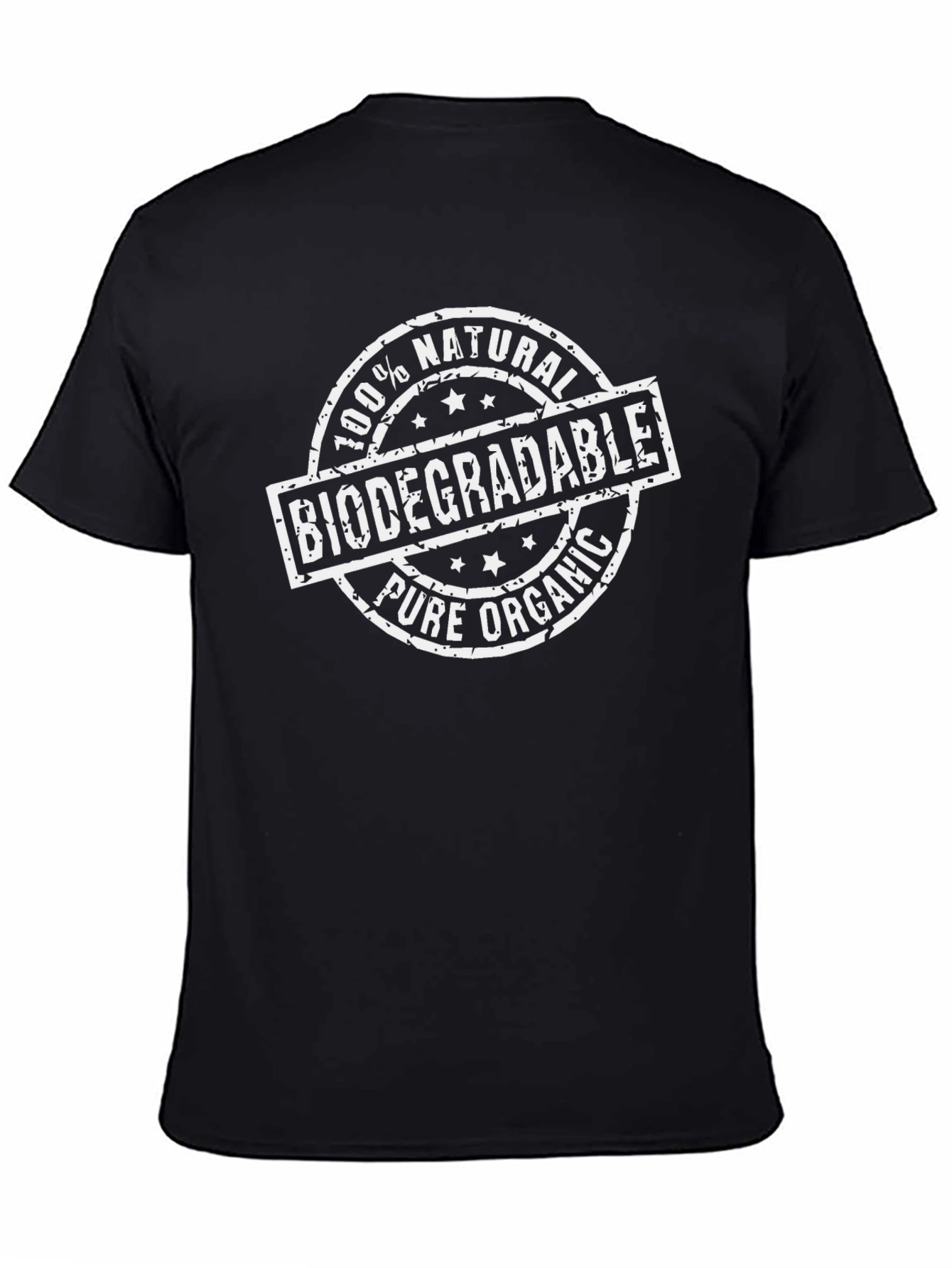 Eco-Friendly Black Biodegradable T-Shirt