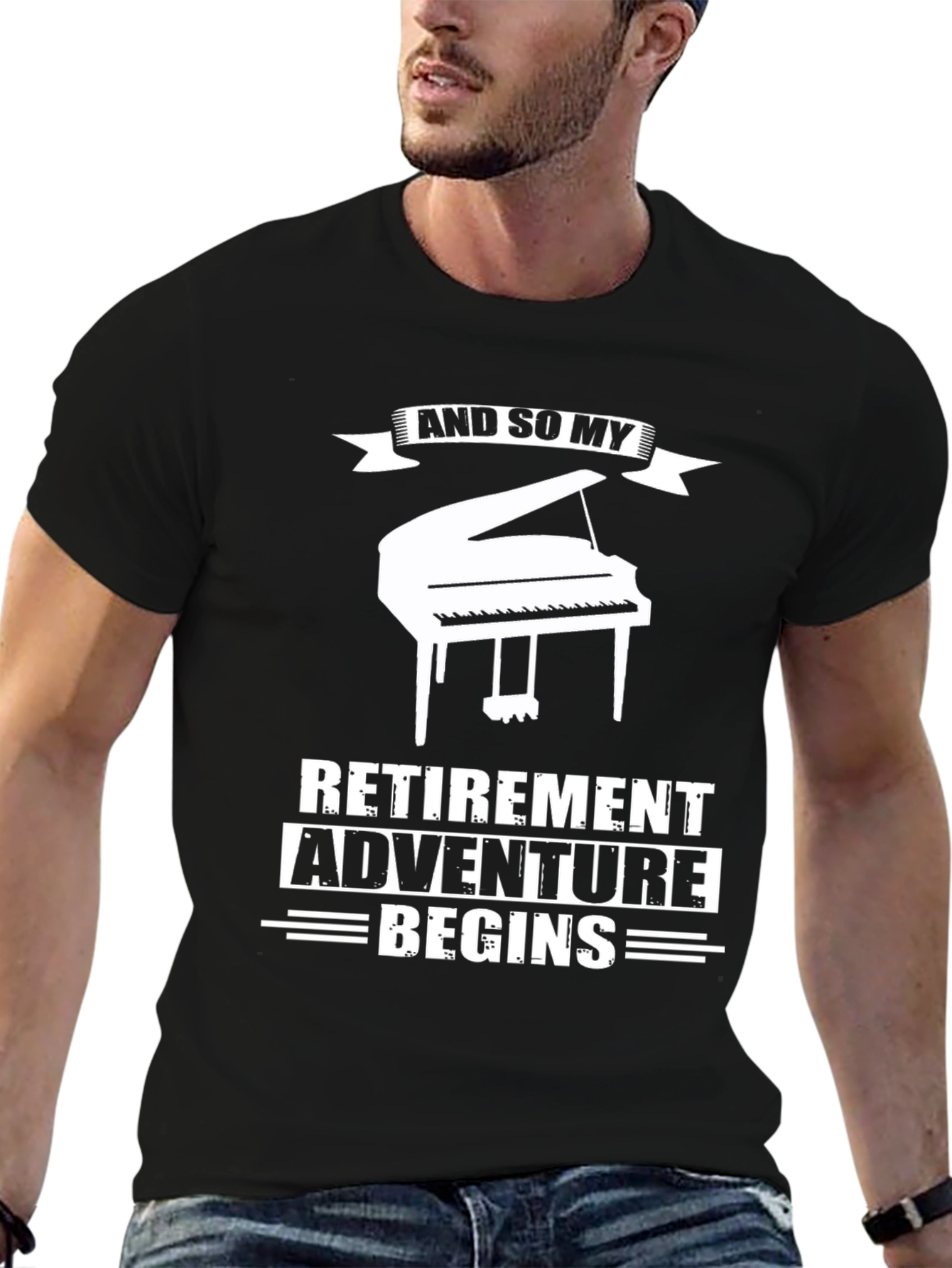 Retirement Adventure Begins Piano T-Shirt