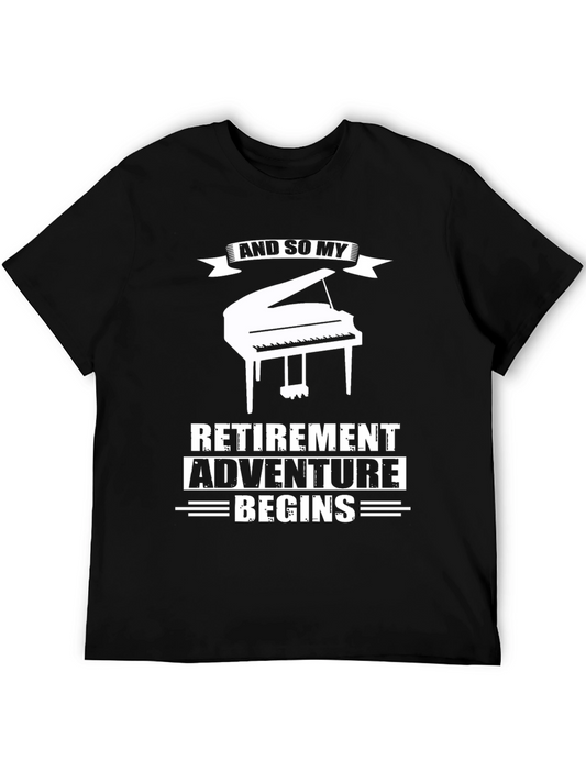 Retirement Adventure Begins Piano T-Shirt