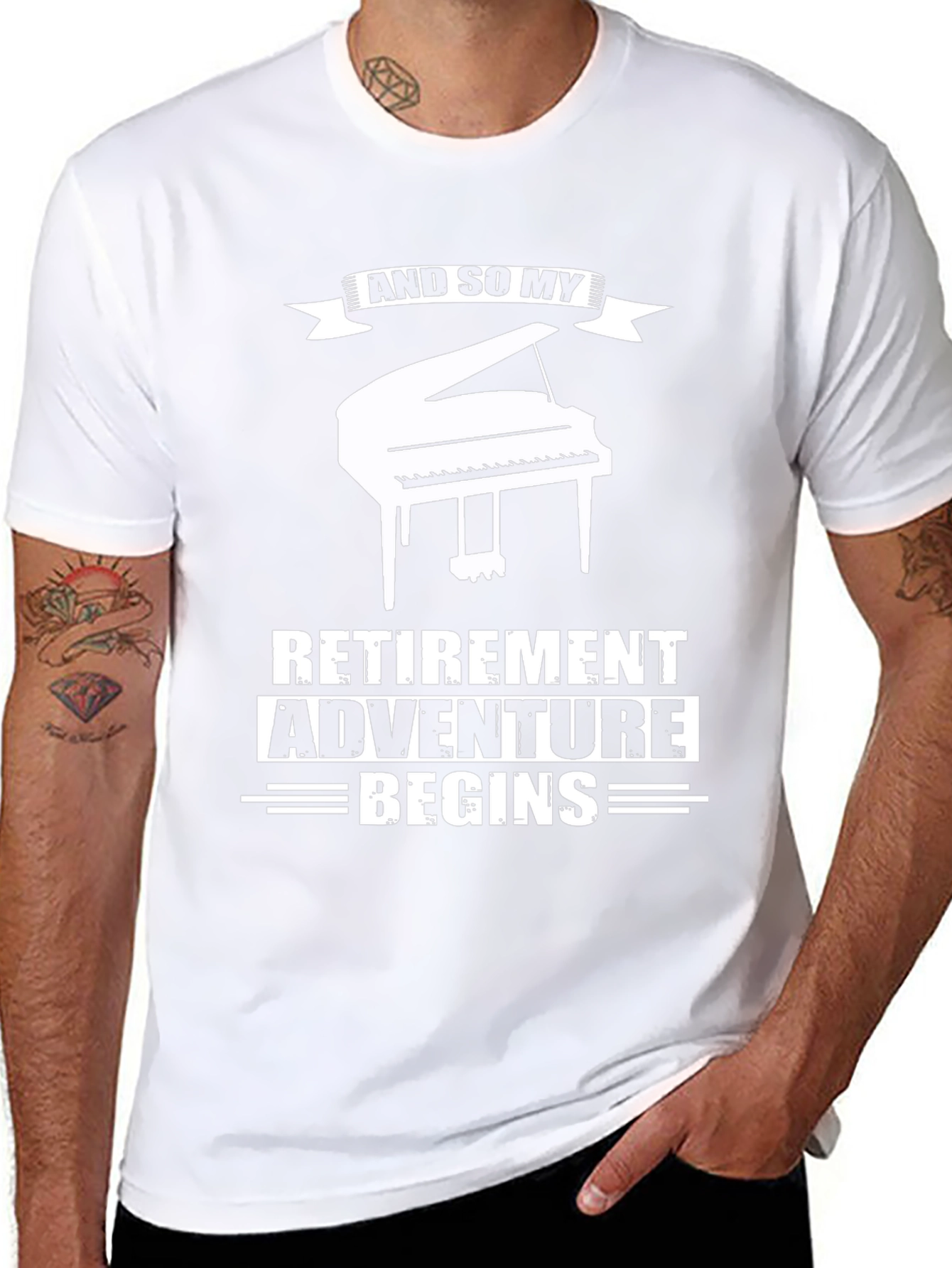 Retirement Adventure Begins Piano T-Shirt