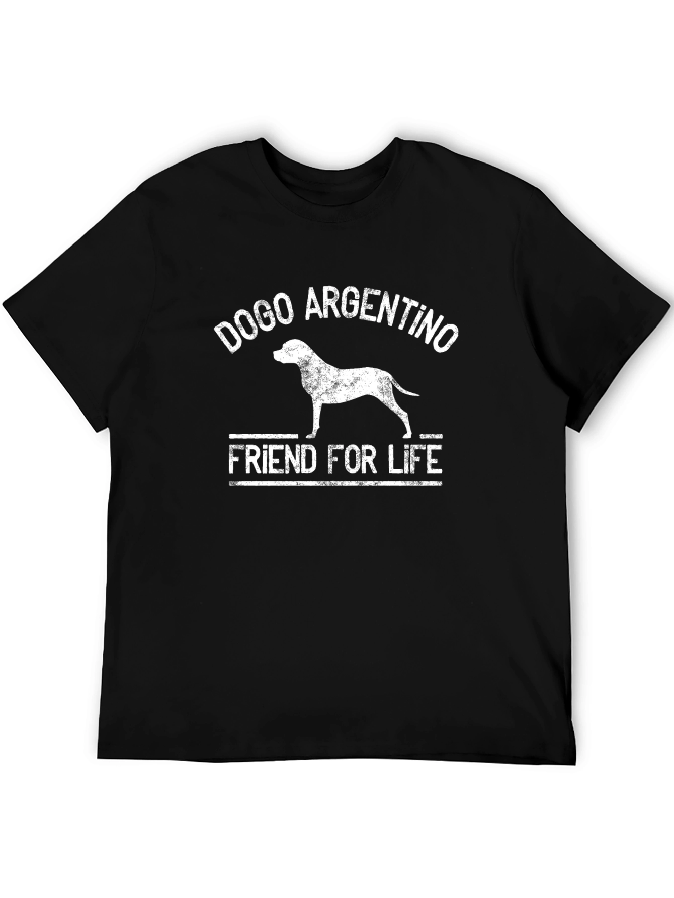 Dogo Argentino Friend for Life Black T-Shirt