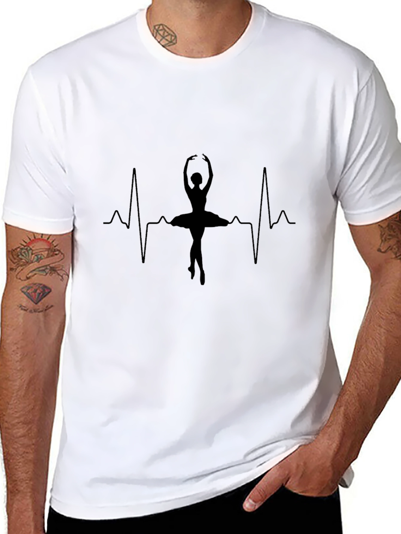 Ballet Heartbeat Black T-Shirt