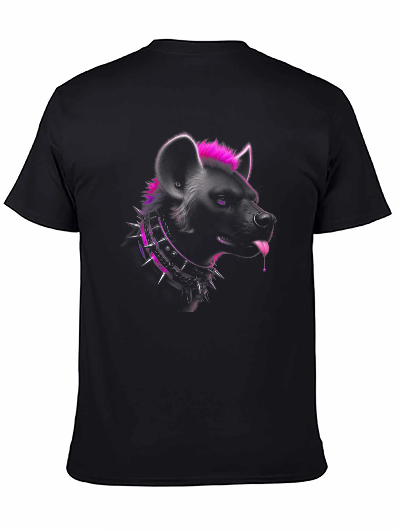 Hyena Graphic Tee - Punk Style Black T-Shirt
