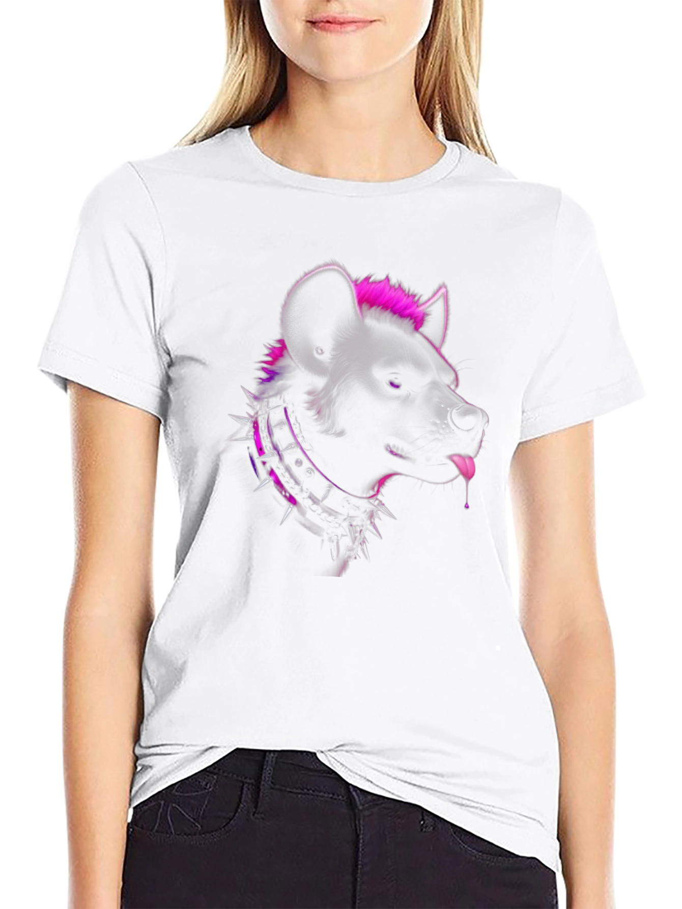 Hyena Graphic Tee - Punk Style Black T-Shirt