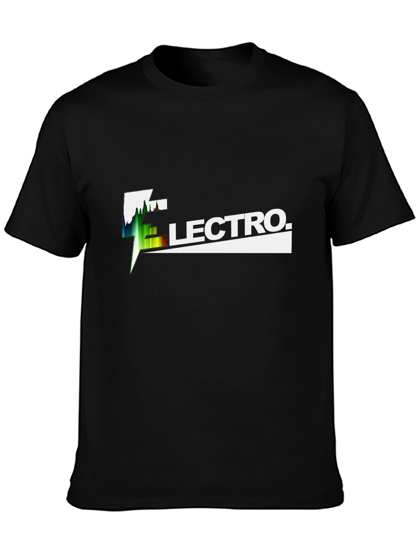 Electro Graphic Tee - Black Cotton T-Shirt