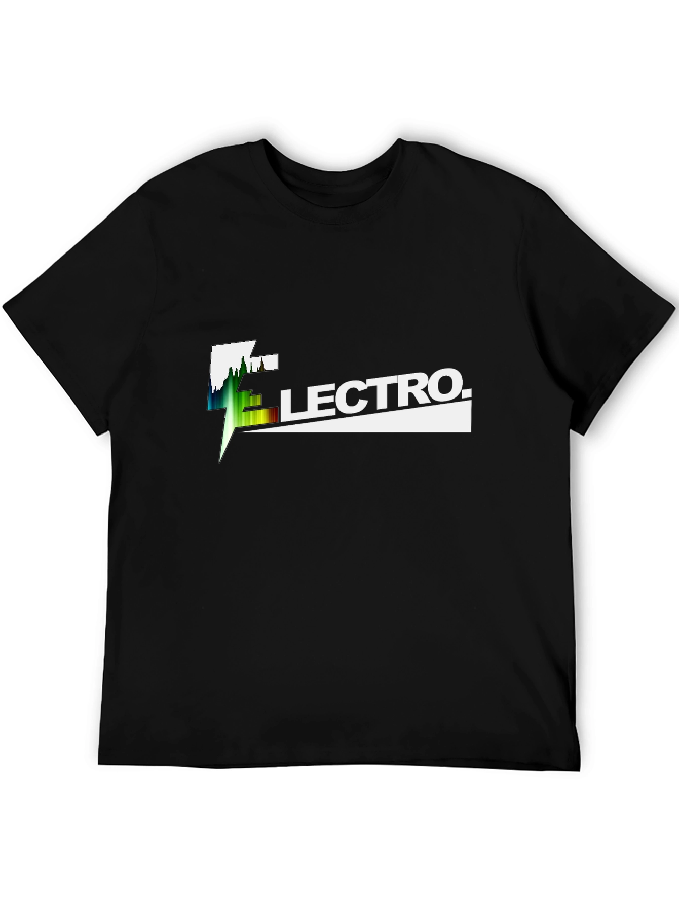 Electro Graphic Tee - Black Cotton T-Shirt