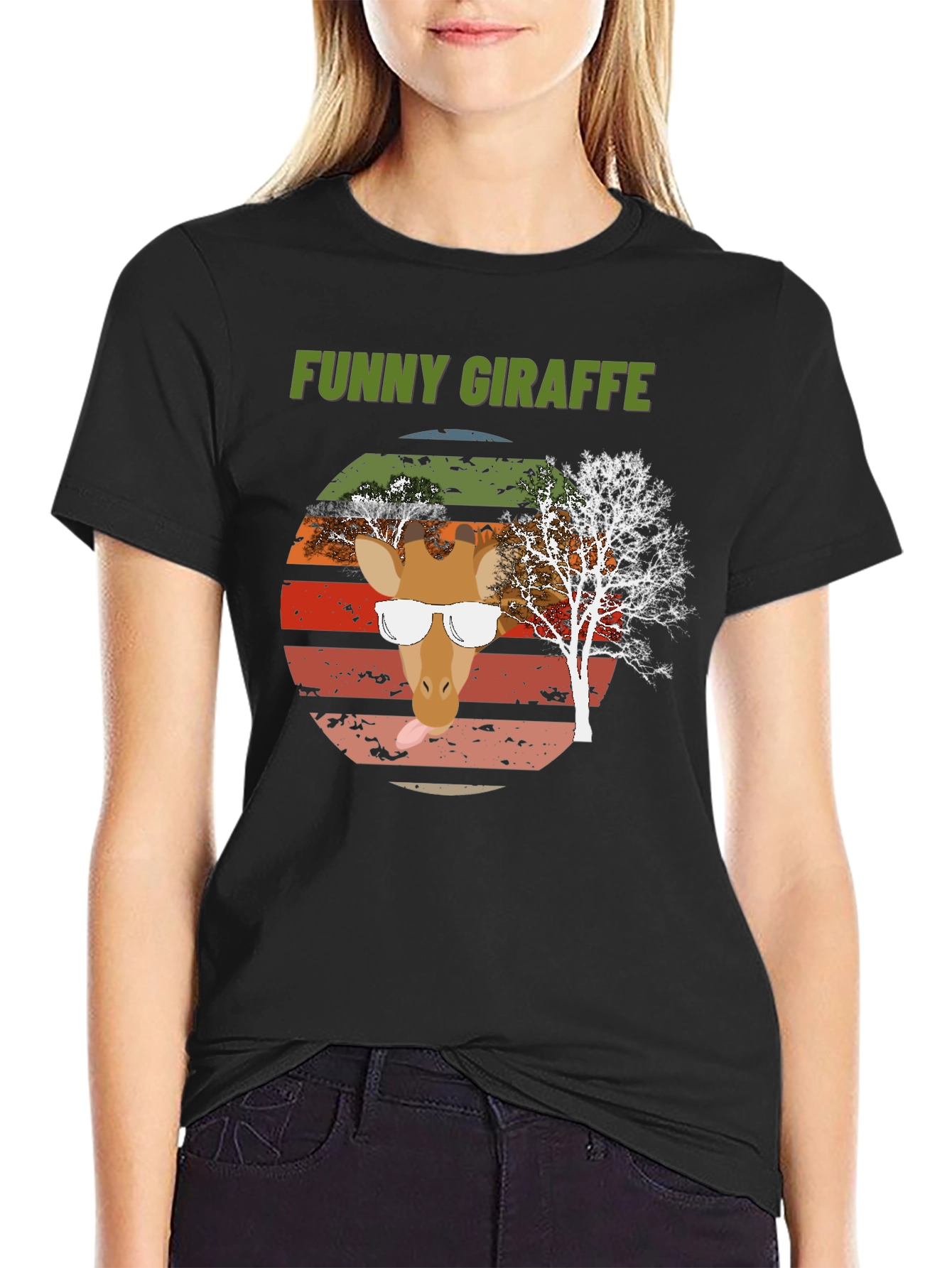 Funny Giraffe Graphic Tee - Unique Design