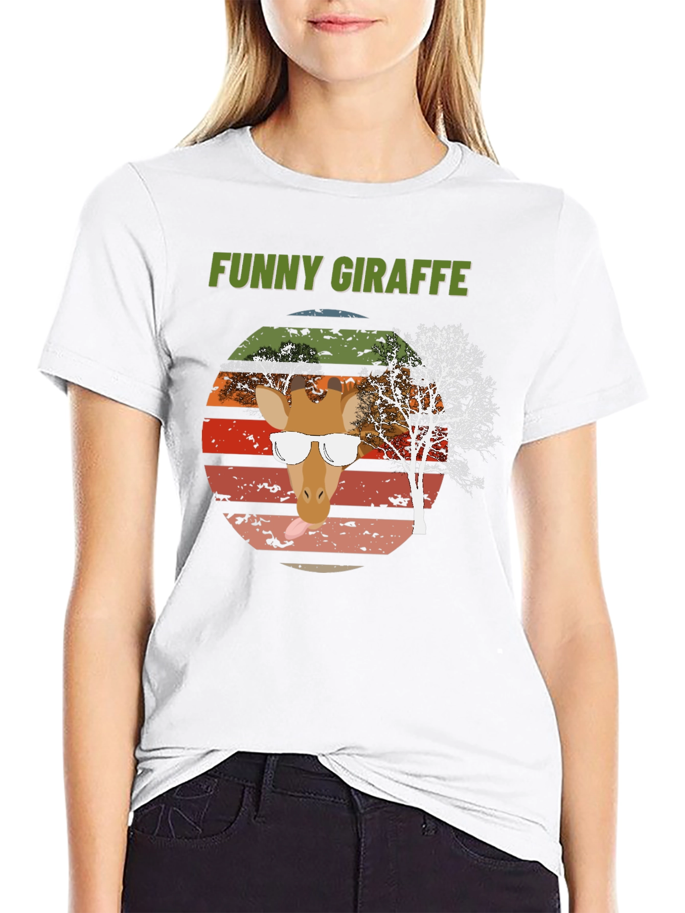 Funny Giraffe Graphic Tee - Unique Design