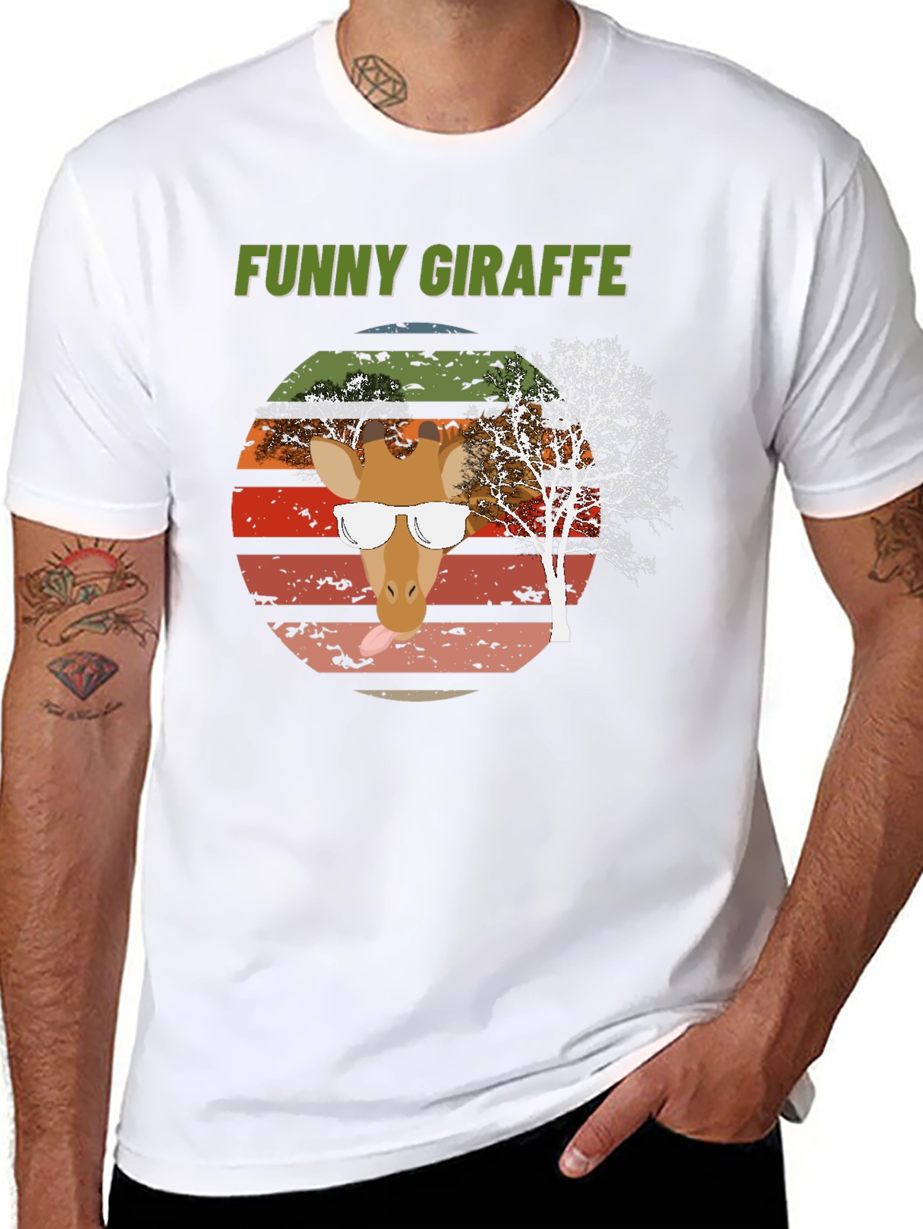 Funny Giraffe Graphic Tee - Unique Design