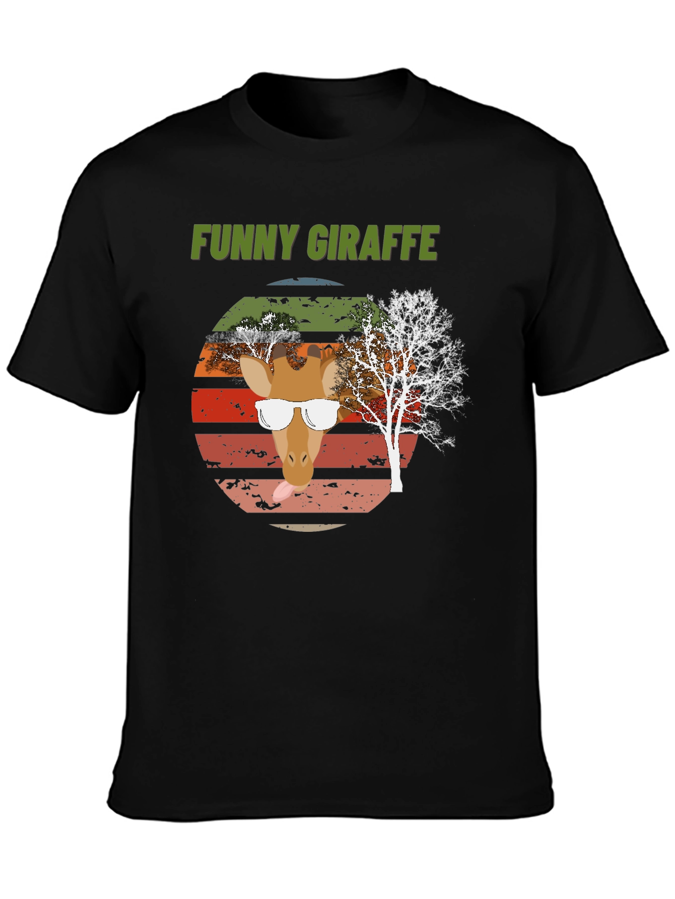 Funny Giraffe Graphic Tee - Unique Design