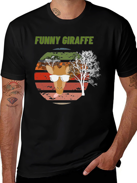 Funny Giraffe Graphic Tee - Unique Design