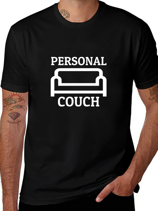 Personal Couch Graphic Tee - Comfy & Stylish Black T-Shirt