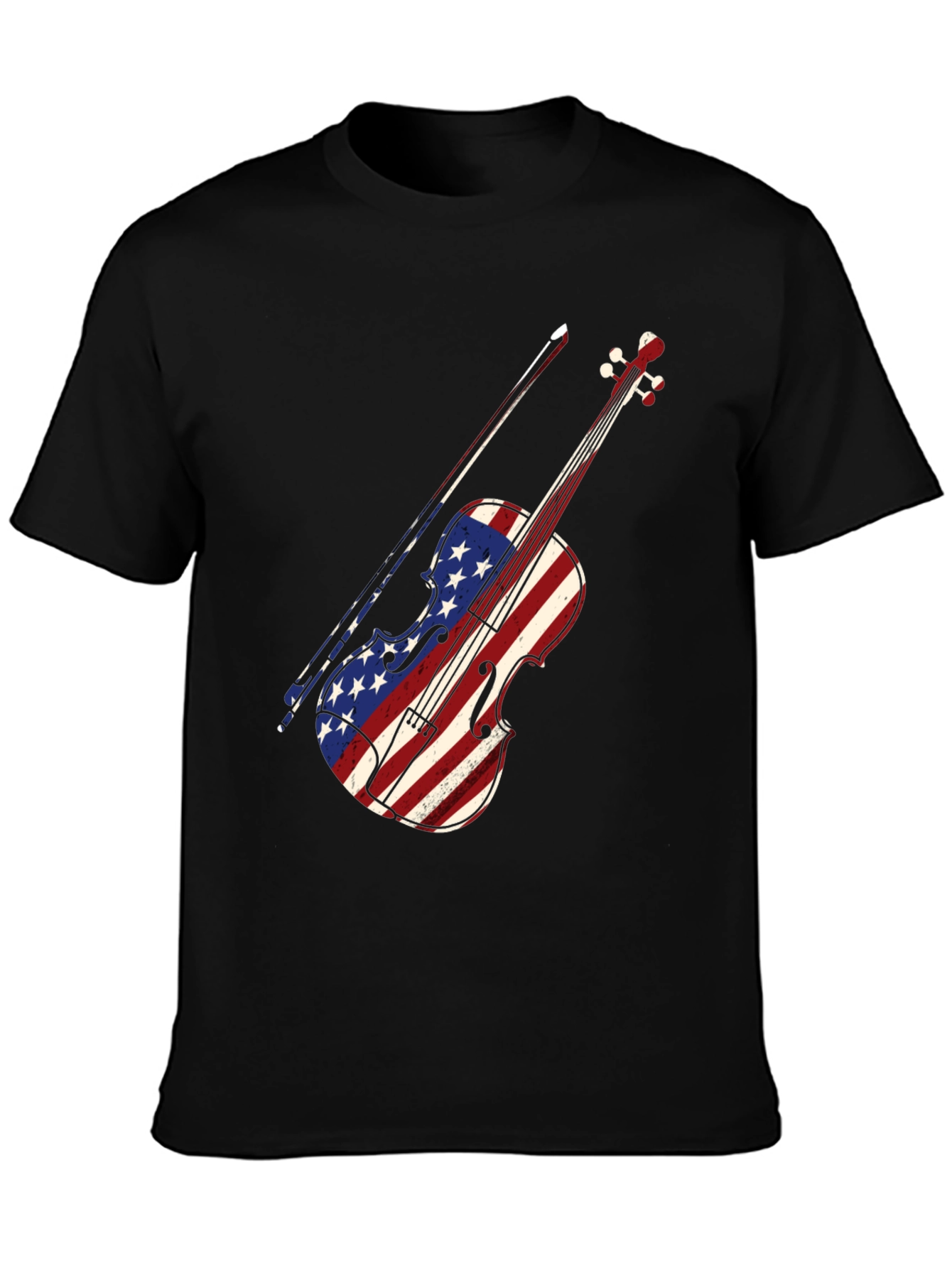 American Flag Violin T-Shirt