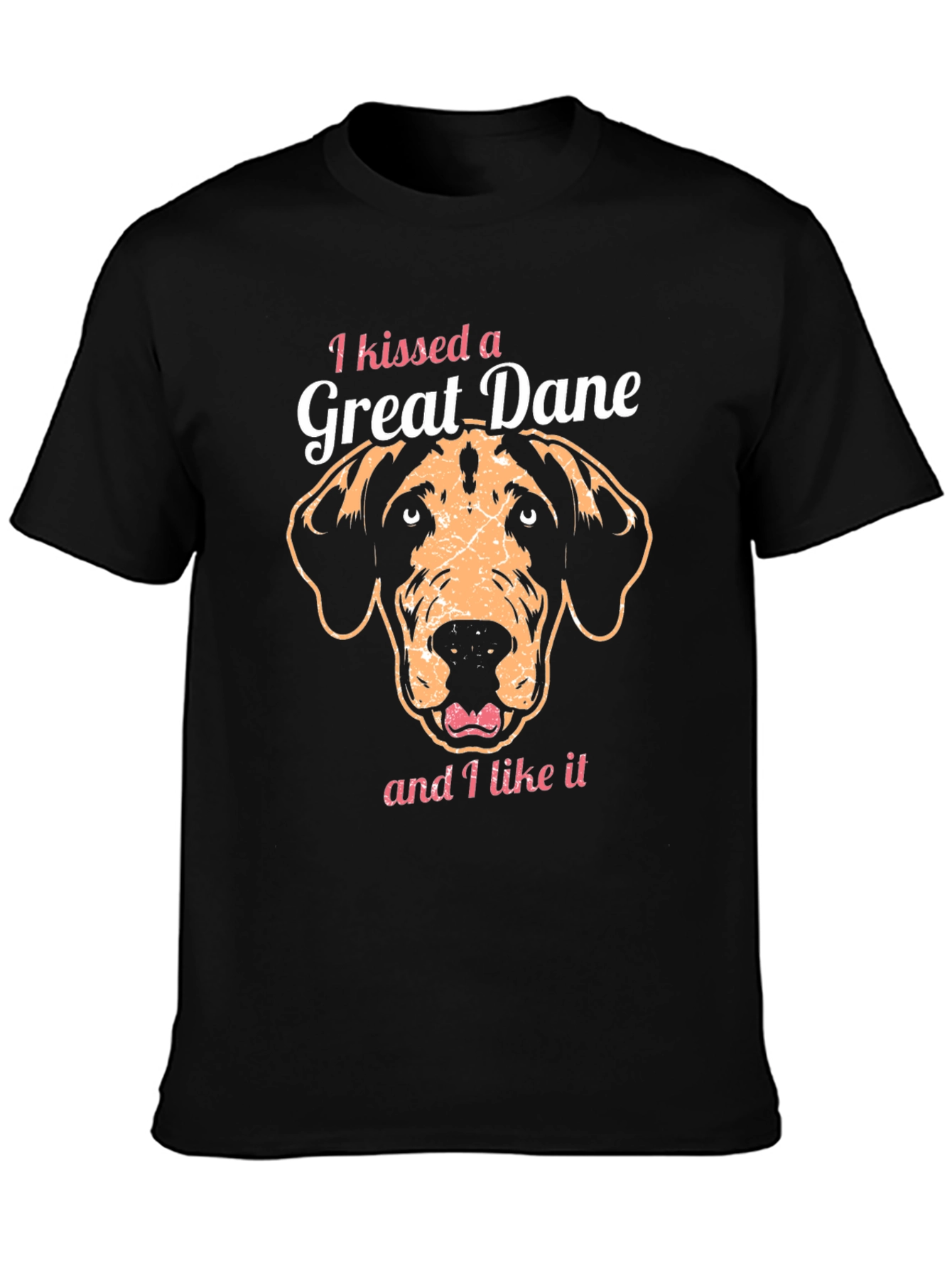 I Kissed a Great Dane T-Shirt – Funny Dog Lover Graphic Tee