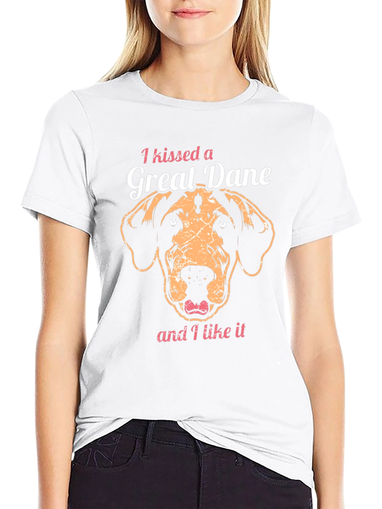 I Kissed a Great Dane T-Shirt – Funny Dog Lover Graphic Tee