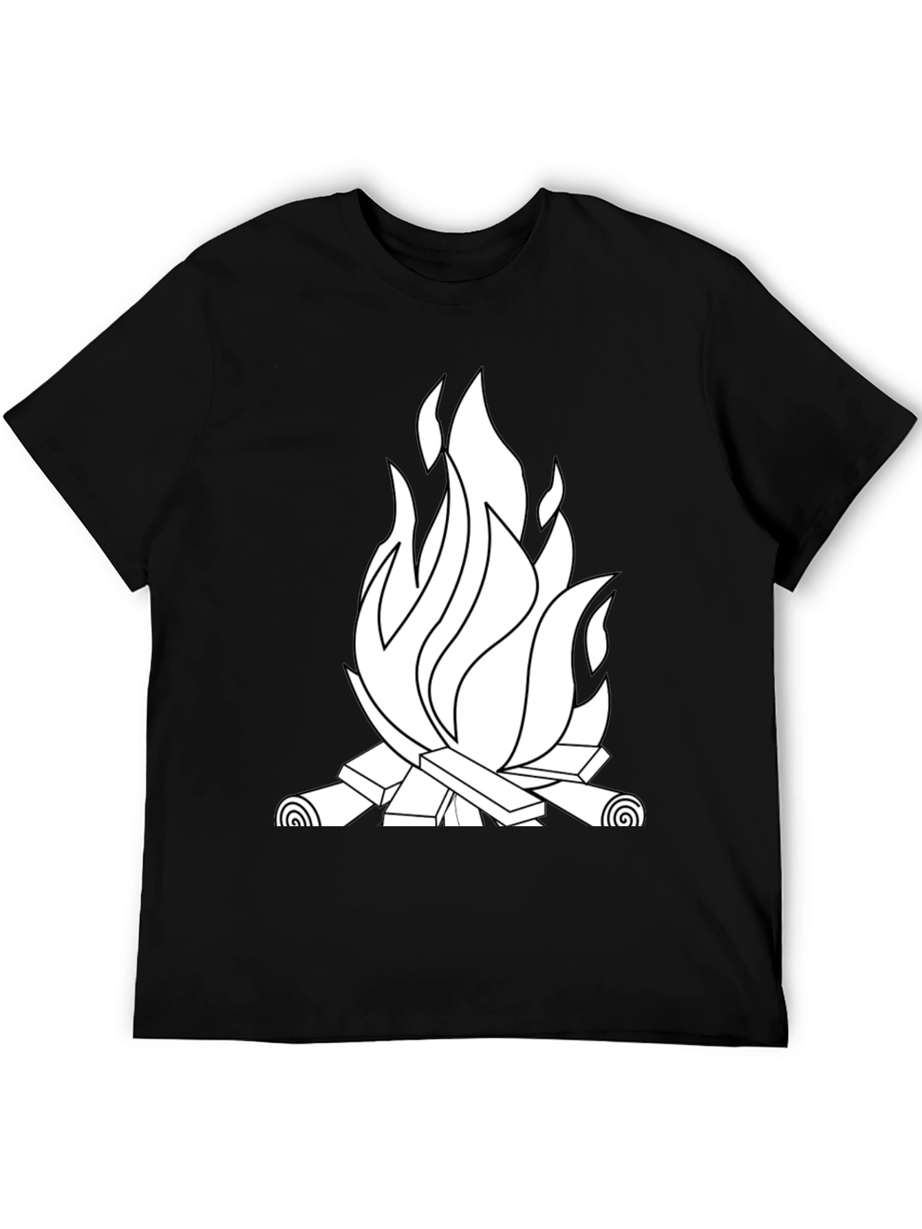 Campfire Graphic Tee - Black Cotton Blend