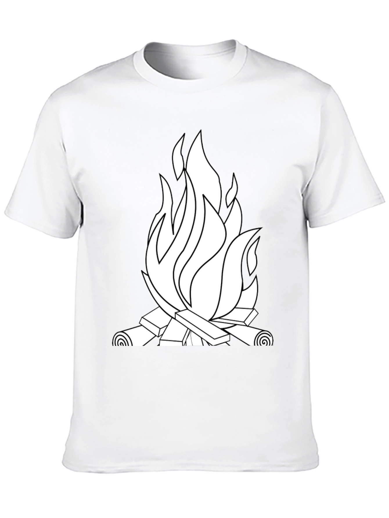 Campfire Graphic Tee - Black Cotton Blend