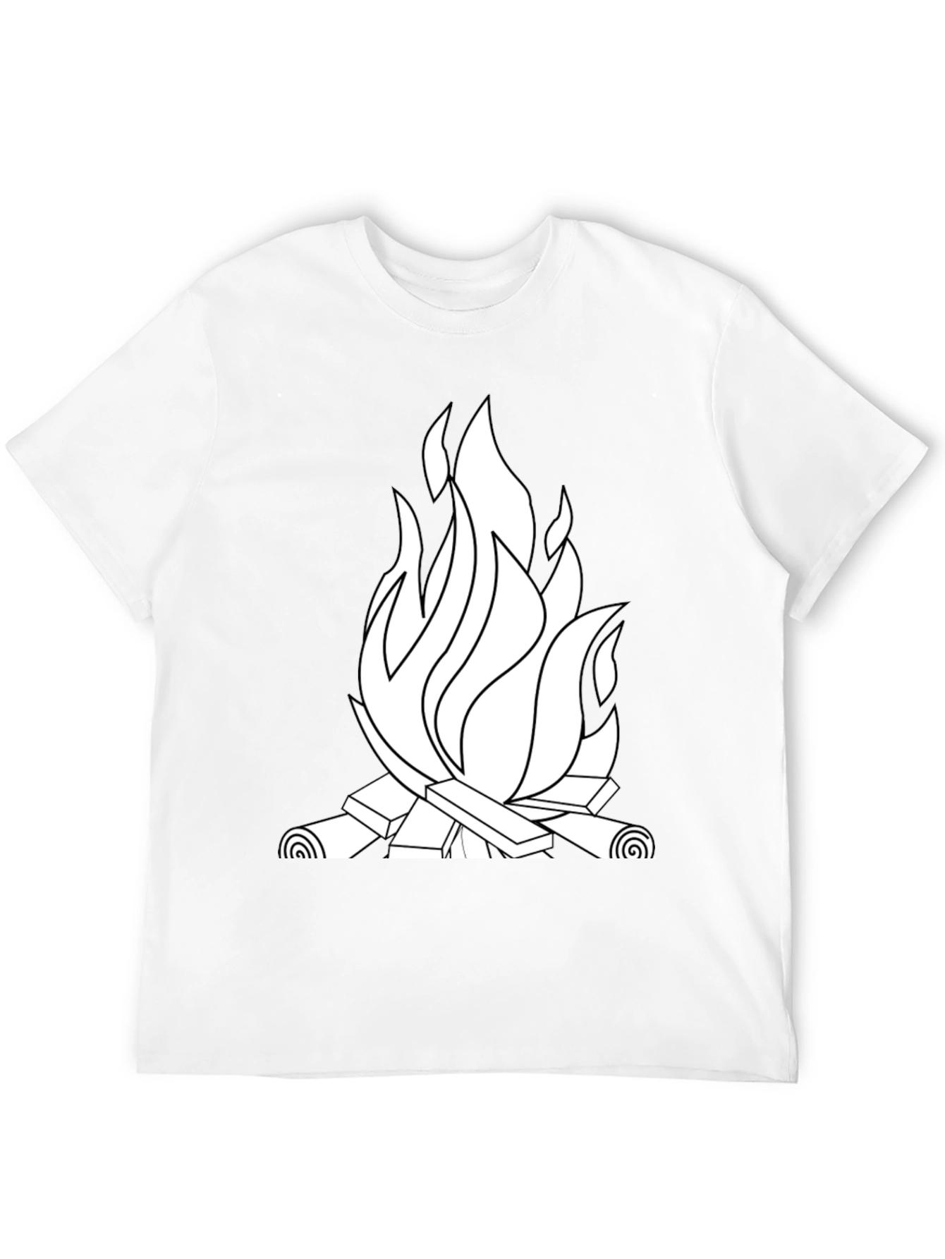 Campfire Graphic Tee - Black Cotton Blend