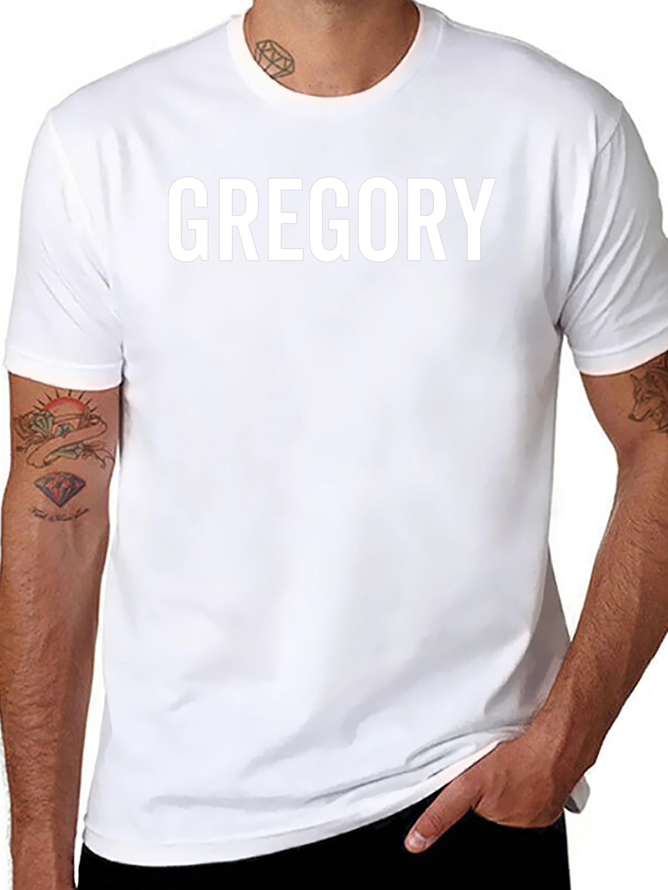 Gregory Name T-Shirt - Custom Text Tee