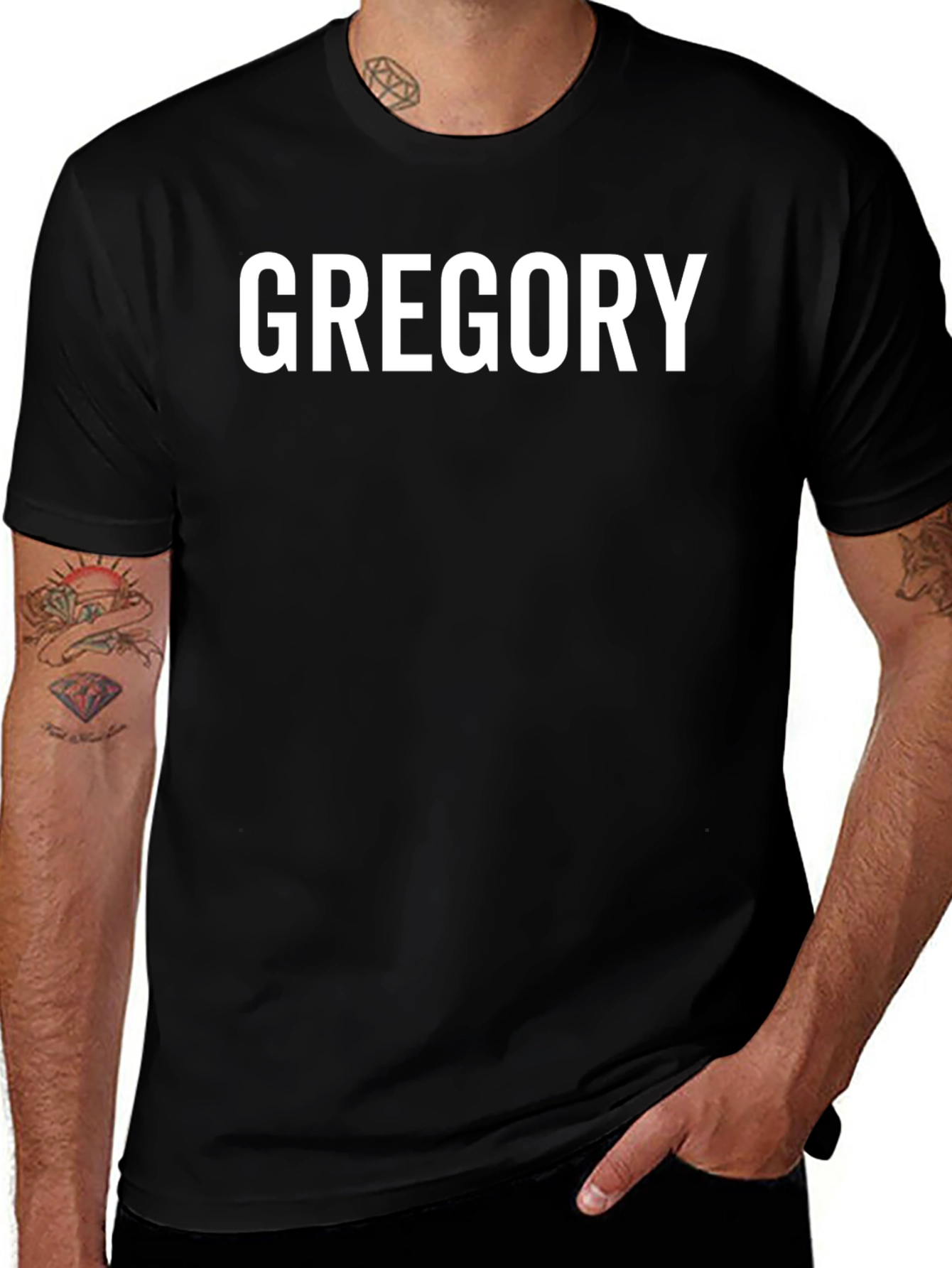 Gregory Name T-Shirt - Custom Text Tee