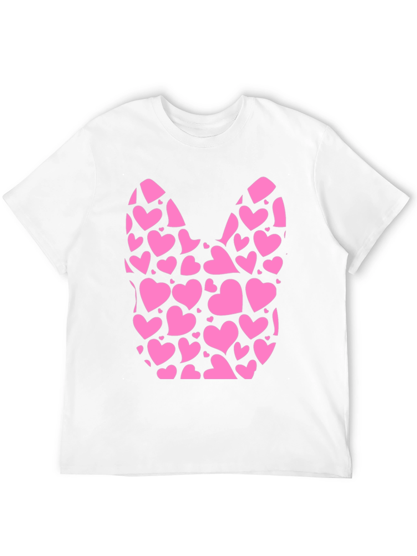 Heart Filled Bunny Tee - Black Cotton Blend