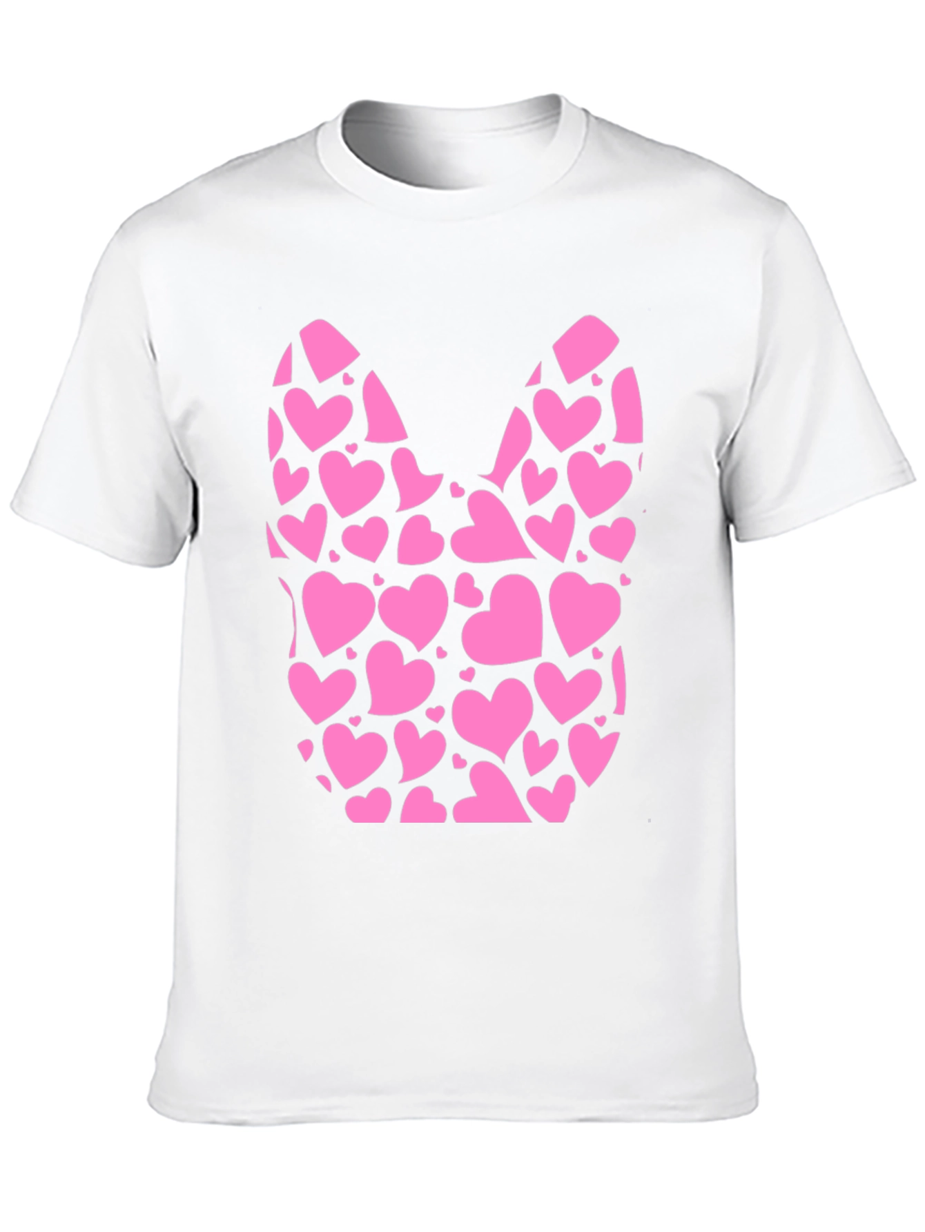 Heart Filled Bunny Tee - Black Cotton Blend