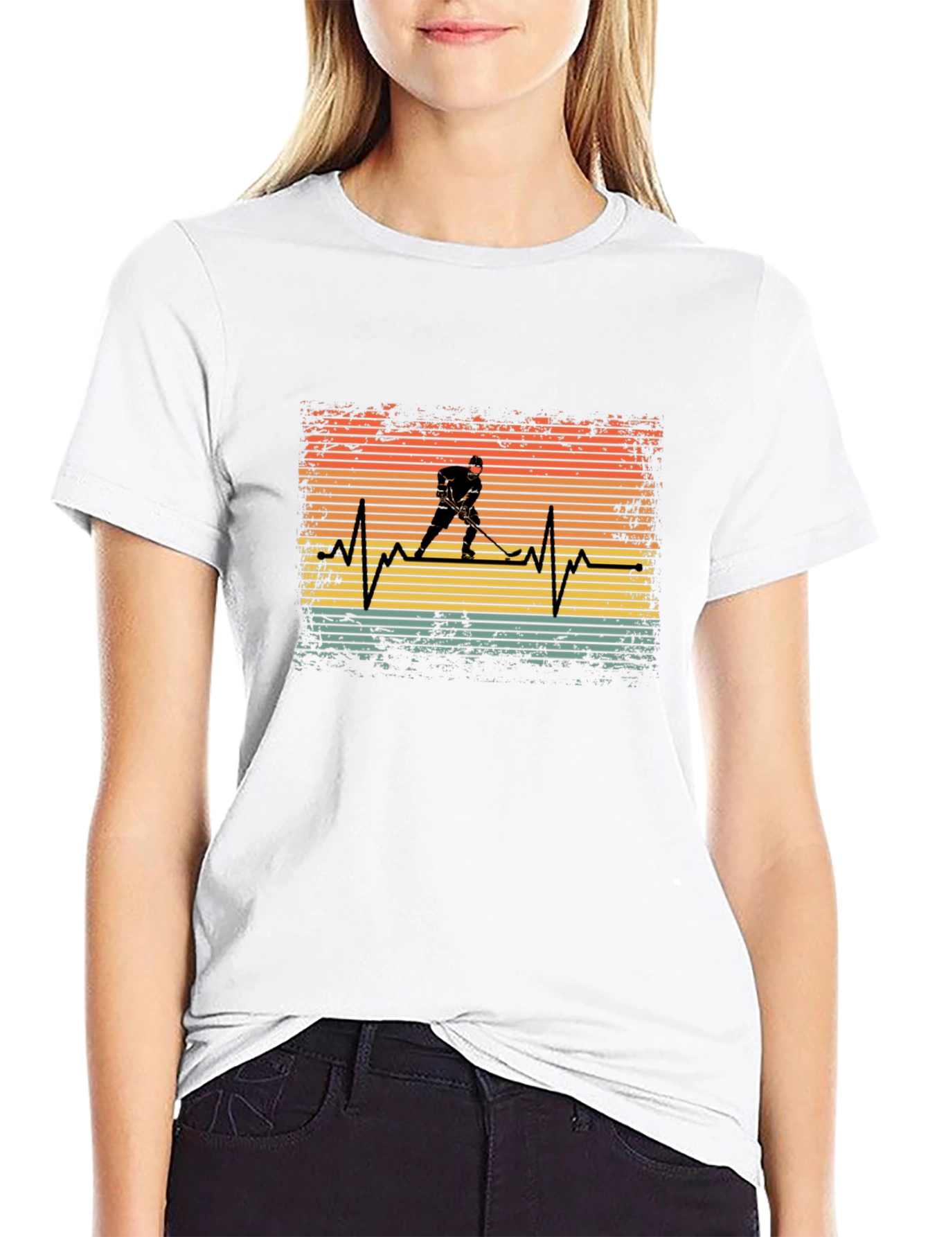 Hockey Heartbeat Graphic Tee