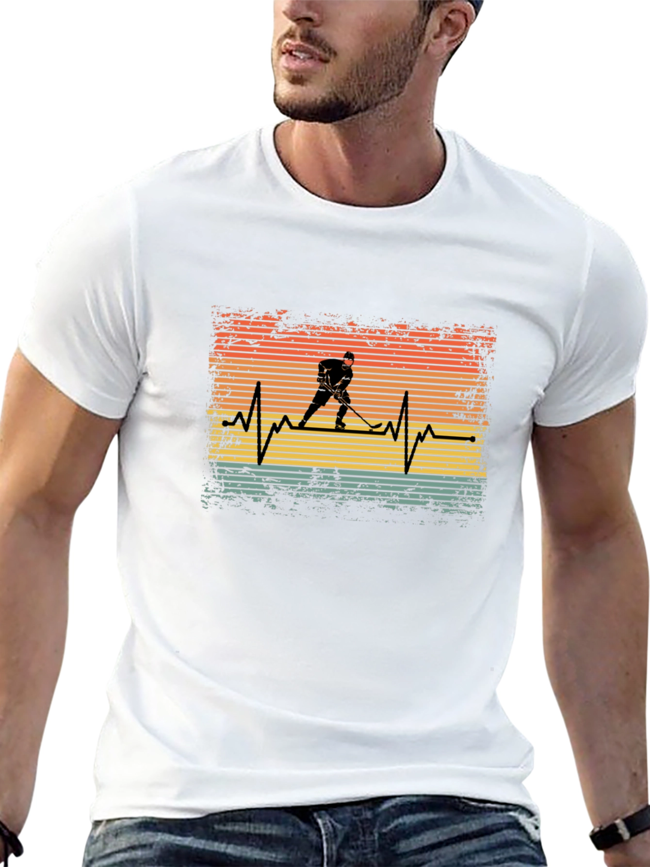 Hockey Heartbeat Graphic Tee