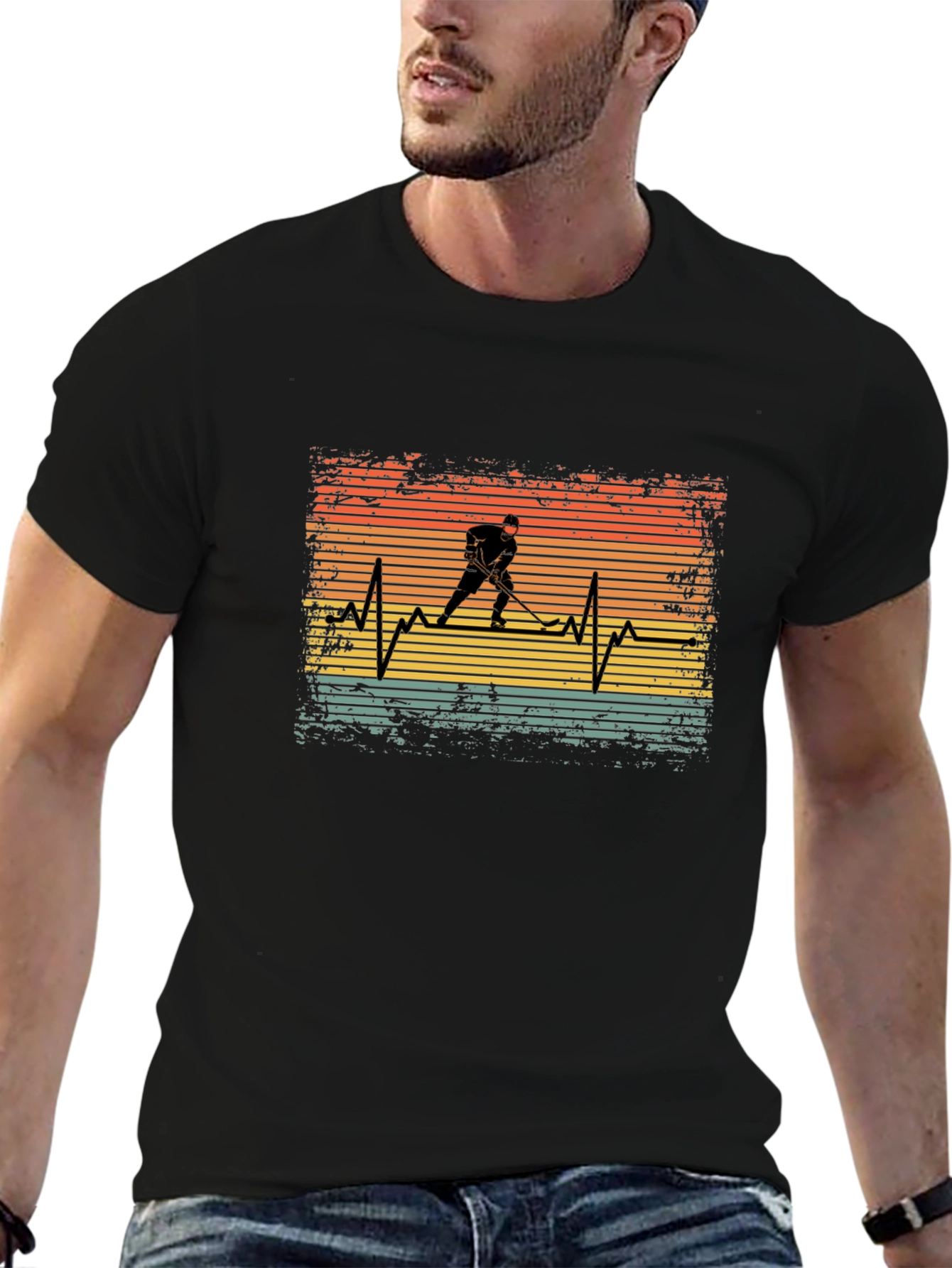 Hockey Heartbeat Graphic Tee